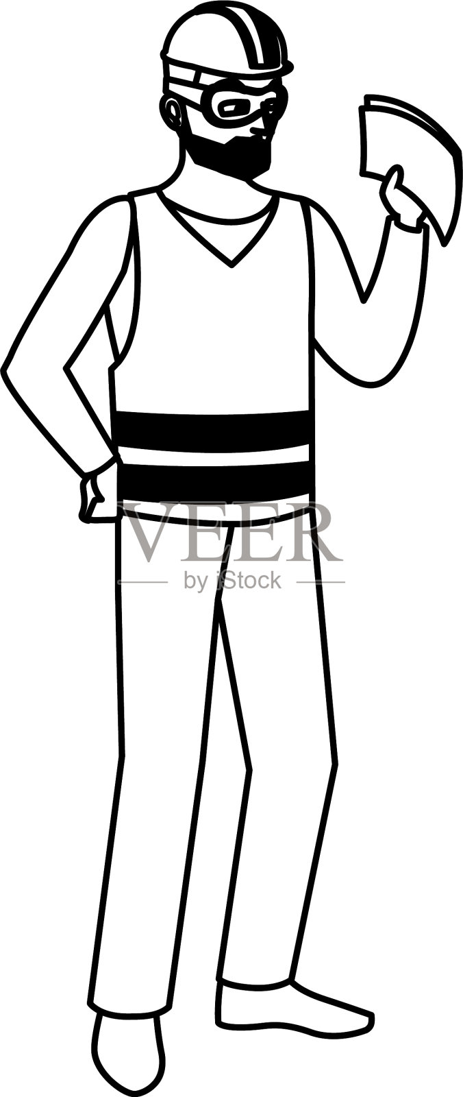 男性建筑工人角色设计元素图片