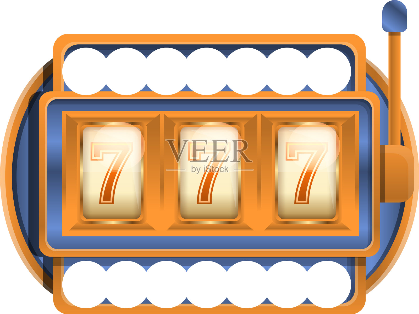 赌场老虎机图标卡通风格设计元素图片