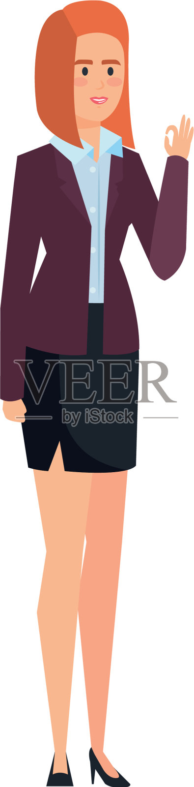 优雅的女商人化身设计元素图片