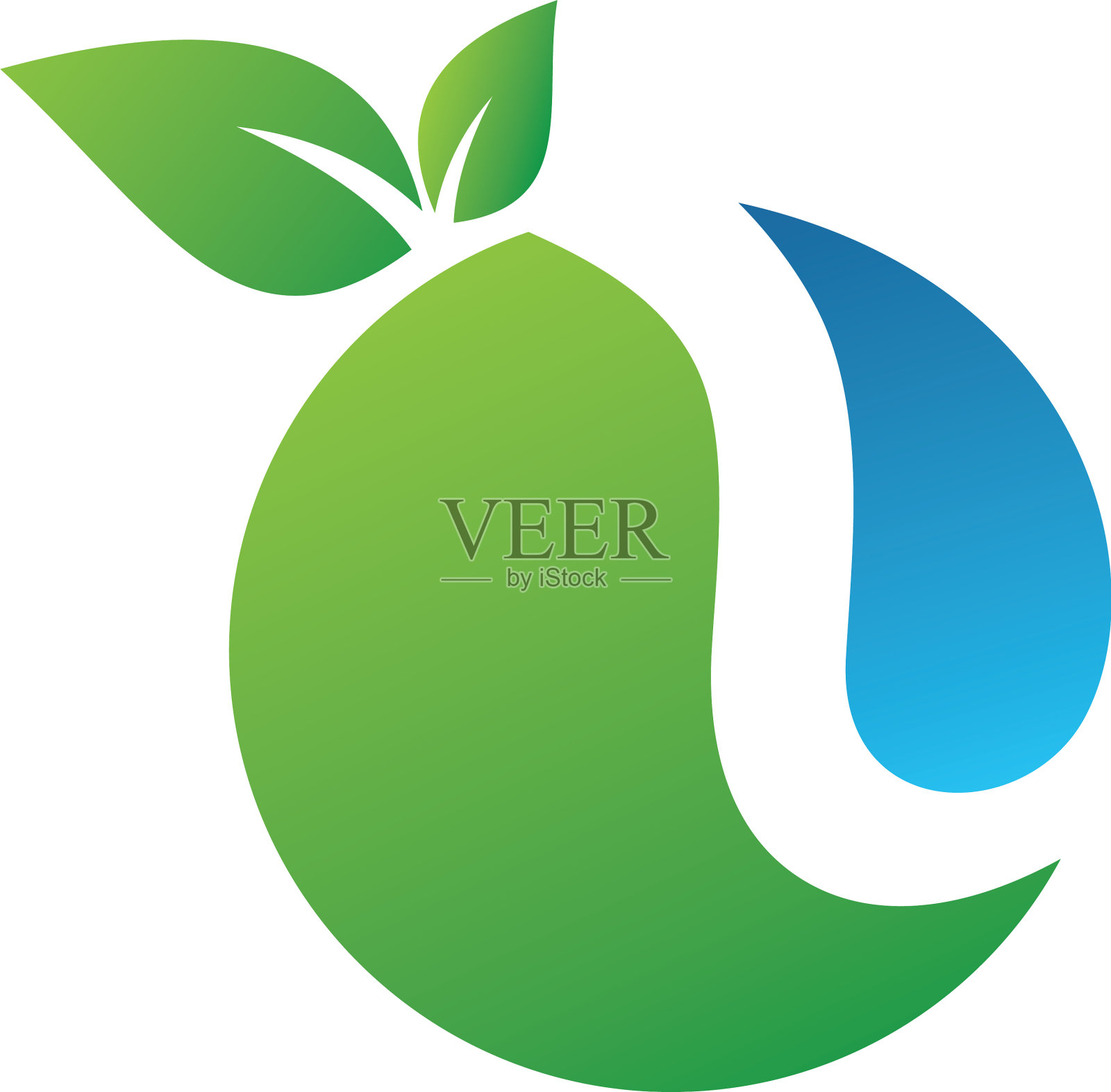 叶标志模板设计元素图片