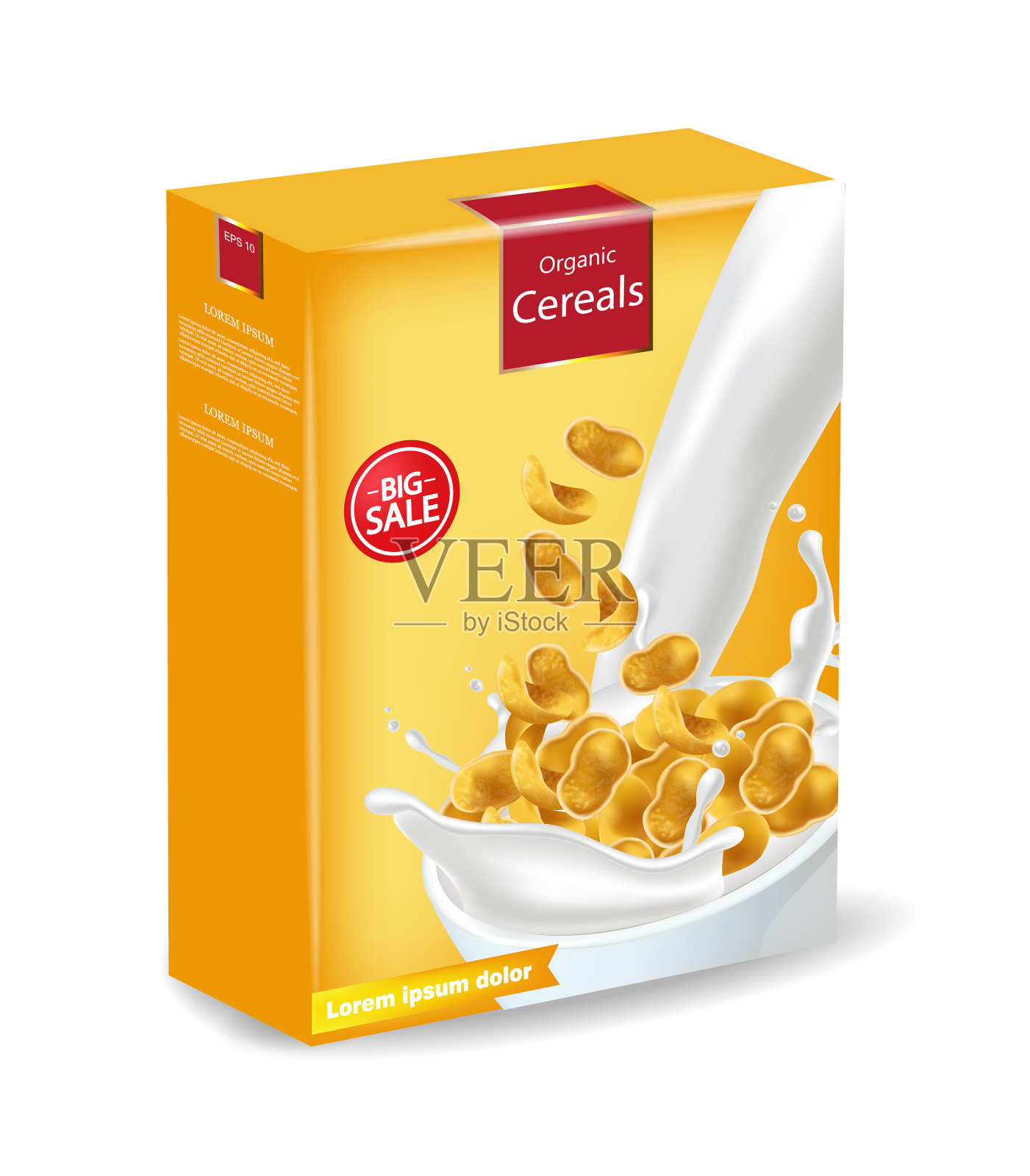 玉米片包装孤立现实设计元素图片