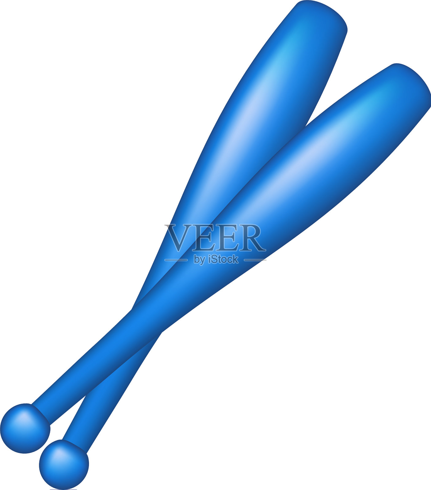 蓝色设计的体操俱乐部设计元素图片