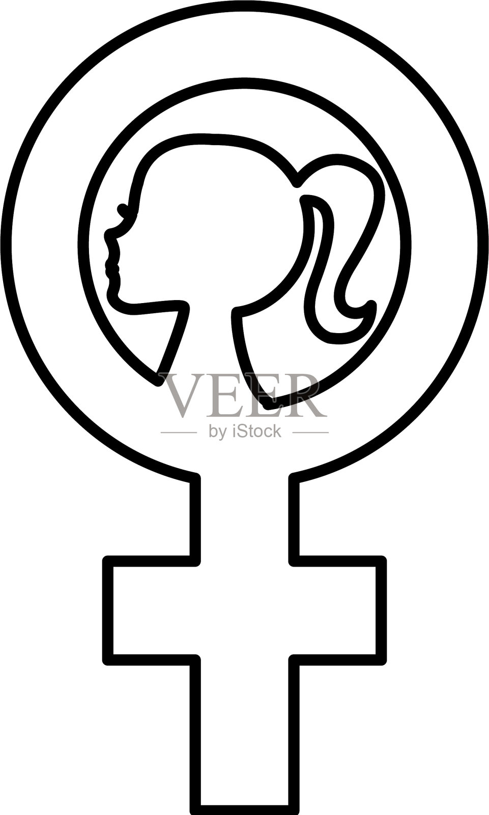 女性符号孤立图标设计元素图片