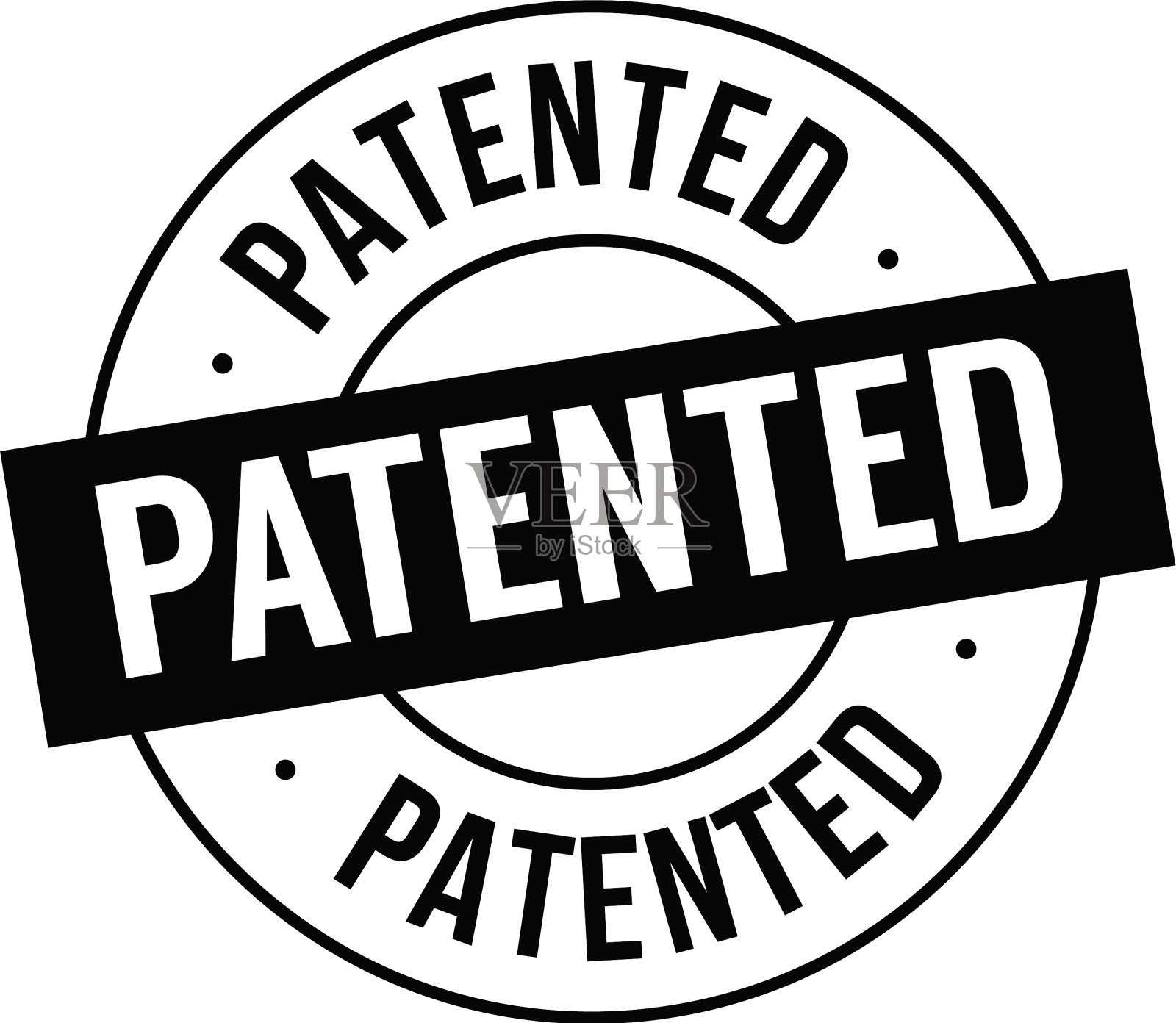 白色印花专利设计元素图片