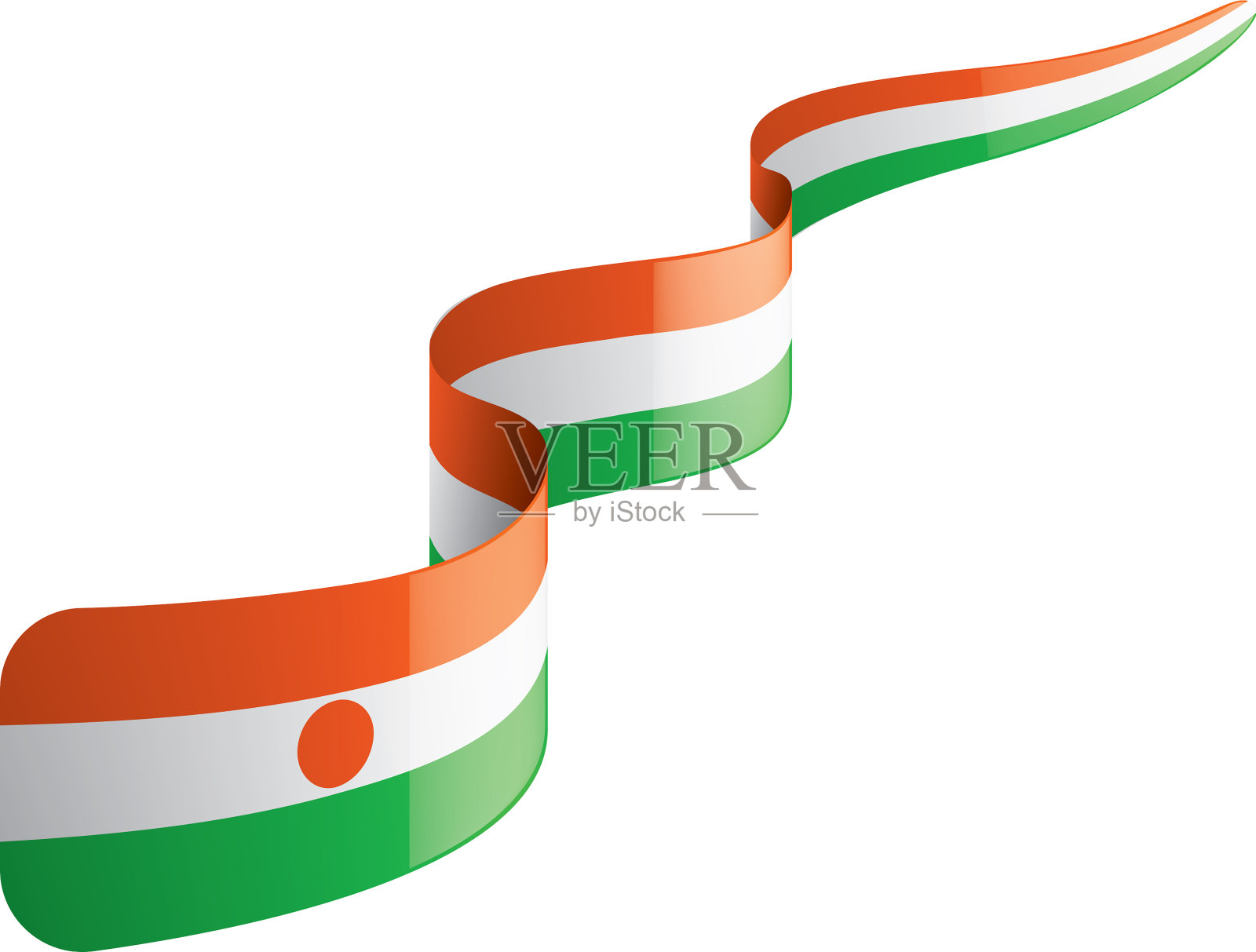 尼日尔国旗上有白色设计元素图片