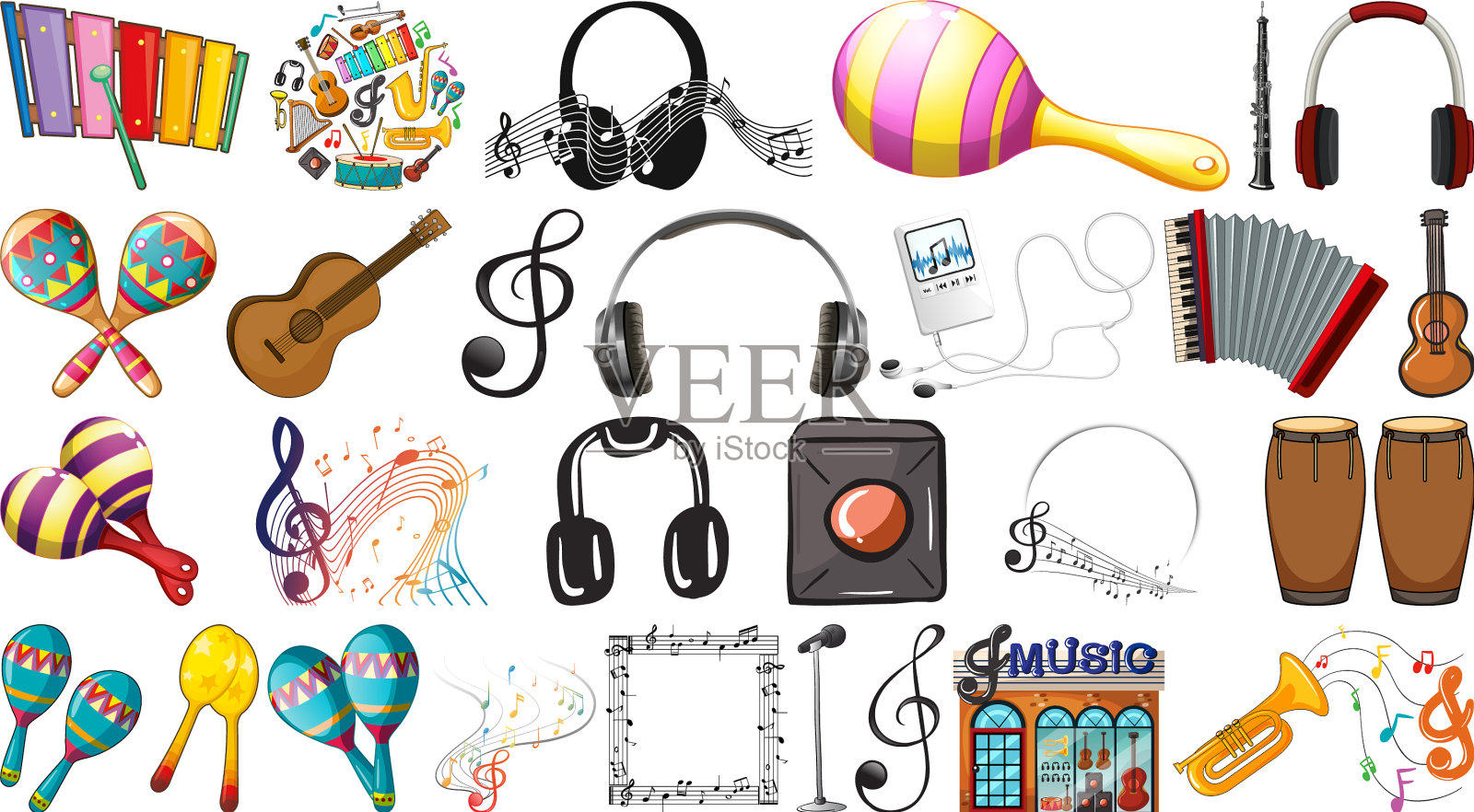 集音乐元素设计元素图片
