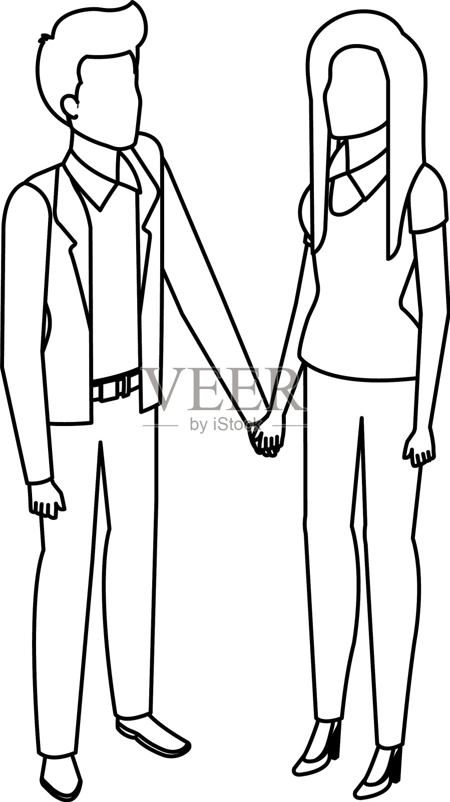 商业夫妻头像设计元素图片