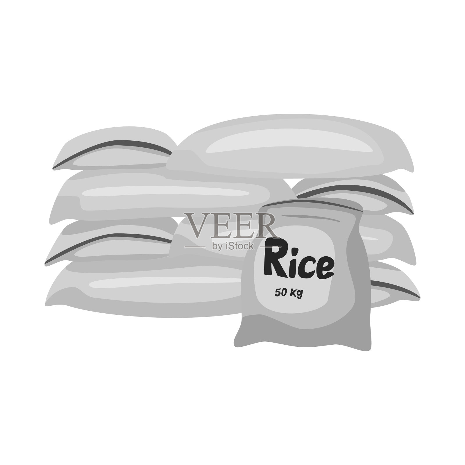 袋装大米象征设计元素图片