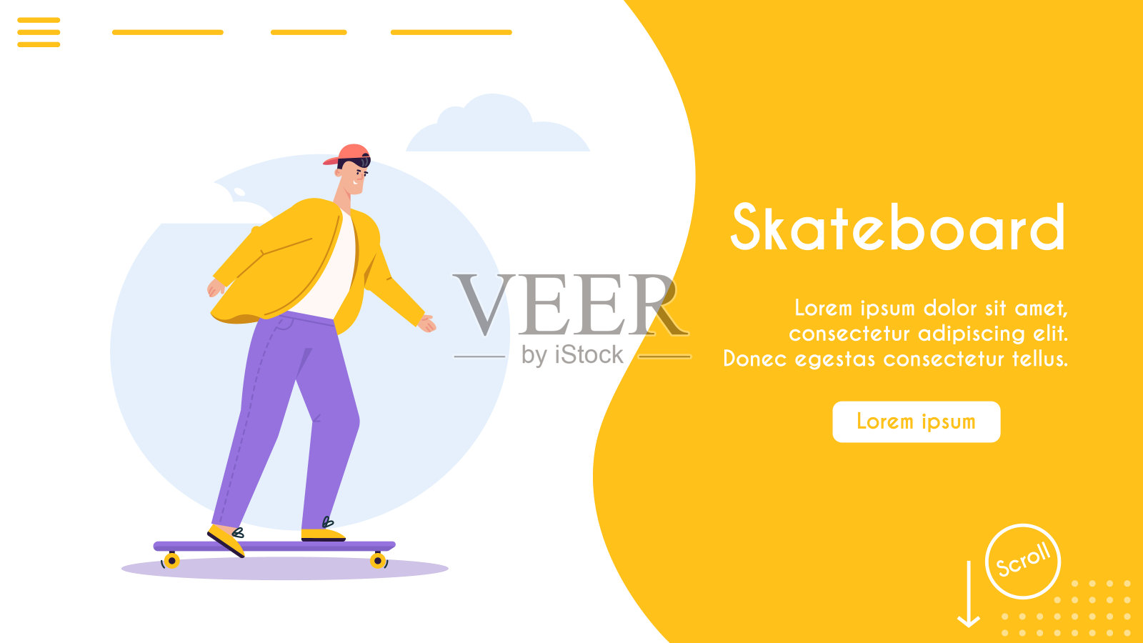 城市环保交通工具banner设计插画图片素材