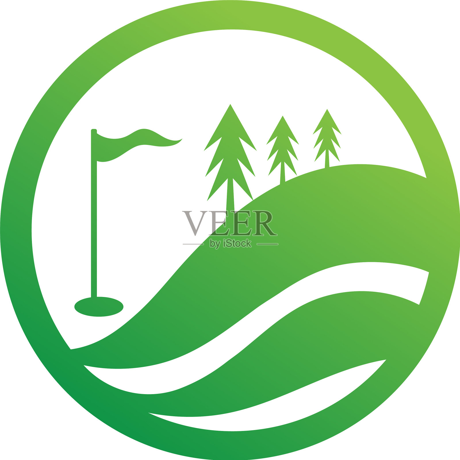 高尔夫俱乐部图标符号元素和标志图像设计元素图片