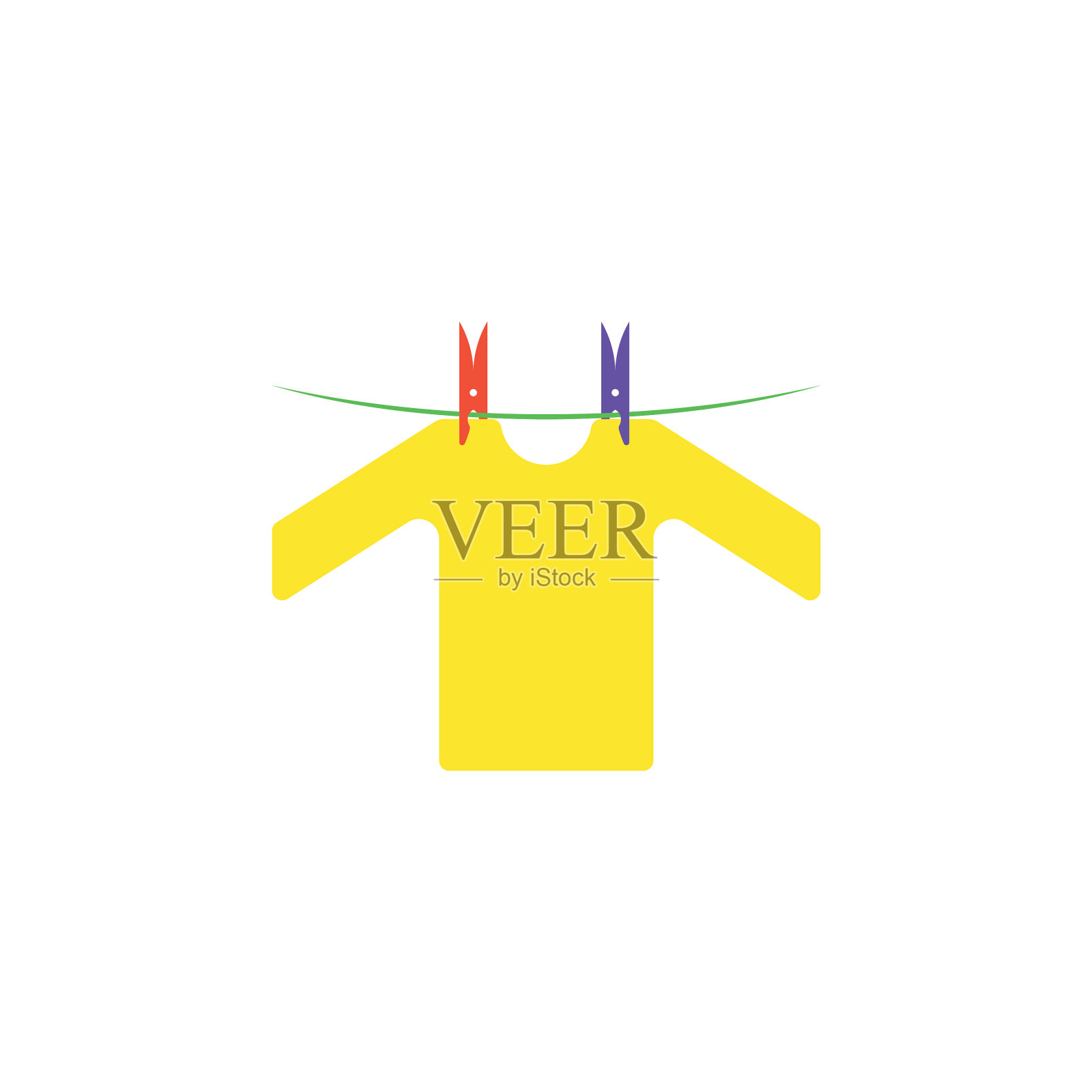 布挂在绳子上图标设计设计元素图片