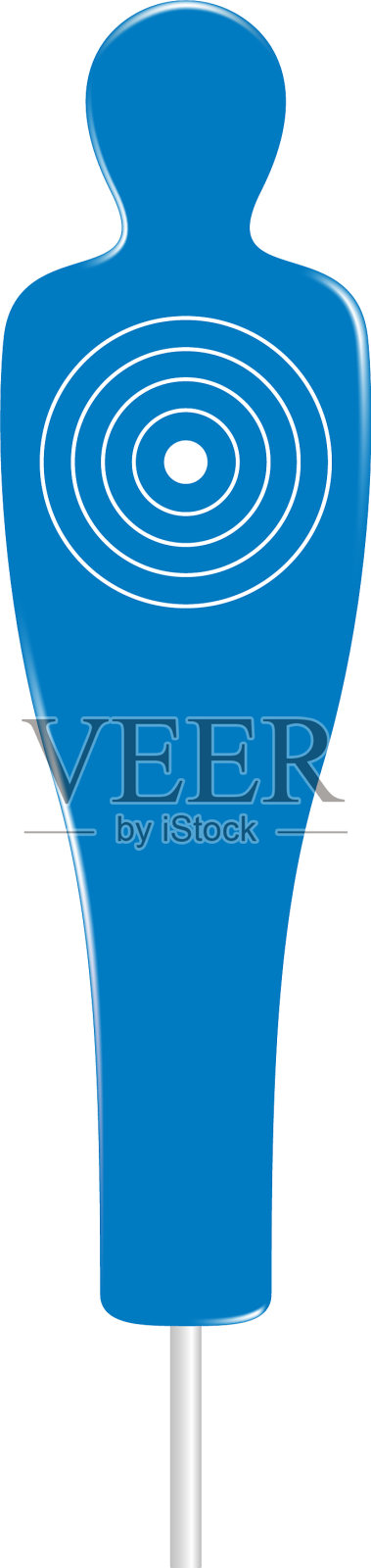 蓝白色目标设计元素图片