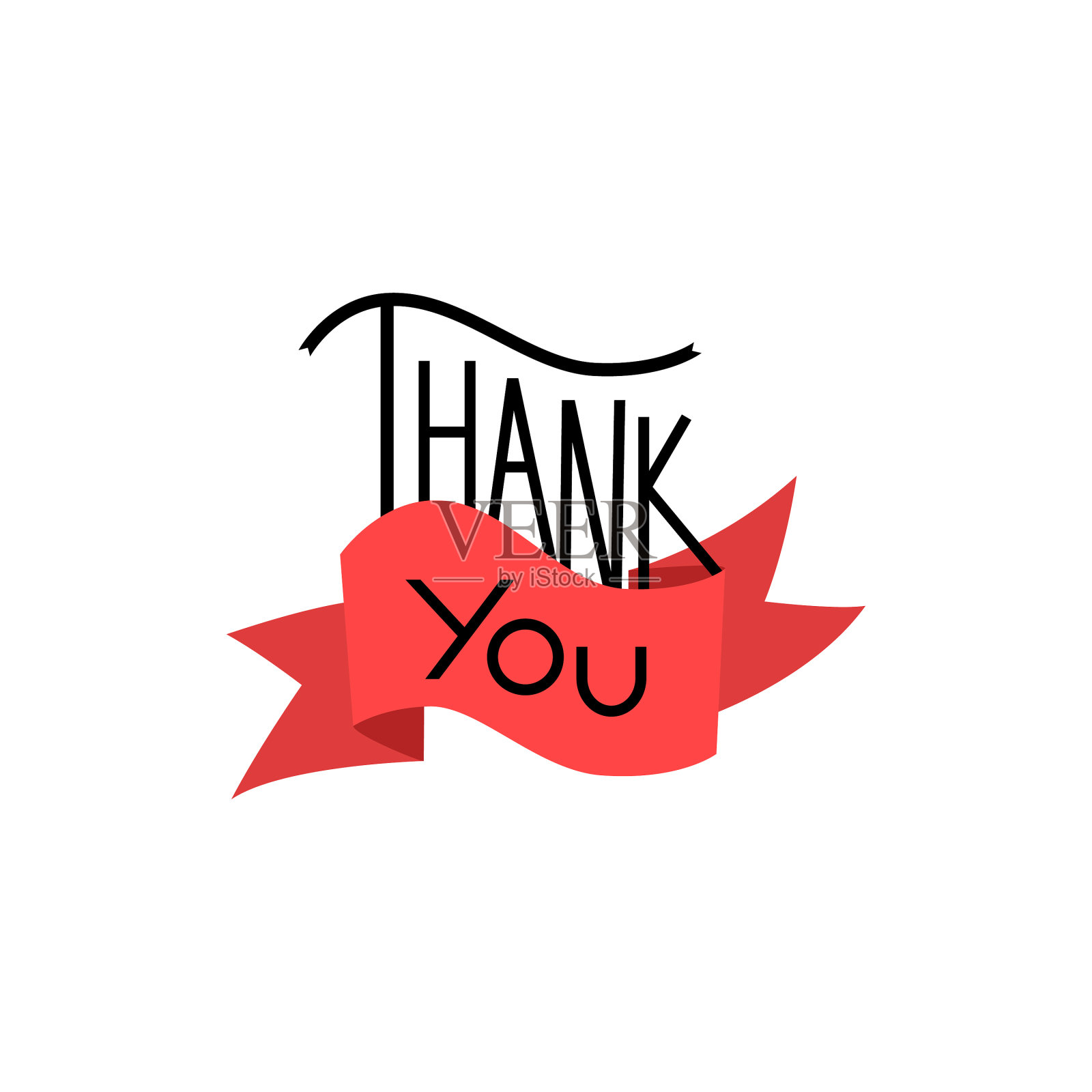 谢谢你手绘的字母设计元素图片