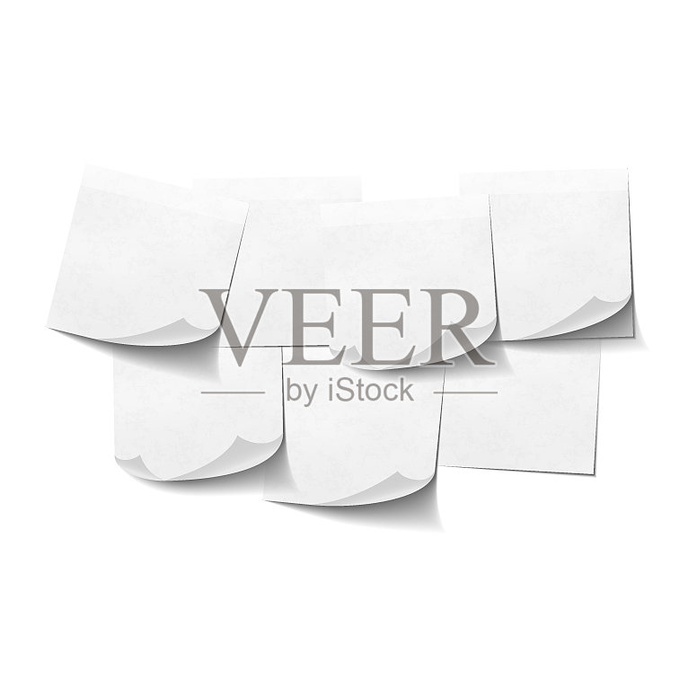 白色的空白便利贴设计元素图片