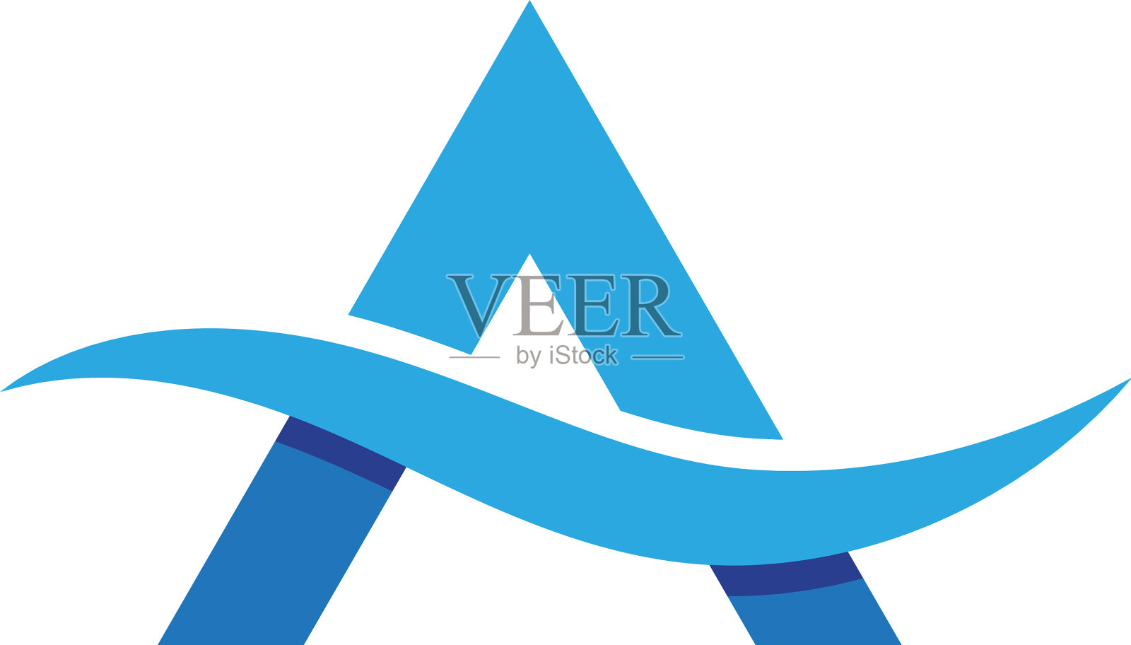 一个字母水波图标设计元素图片