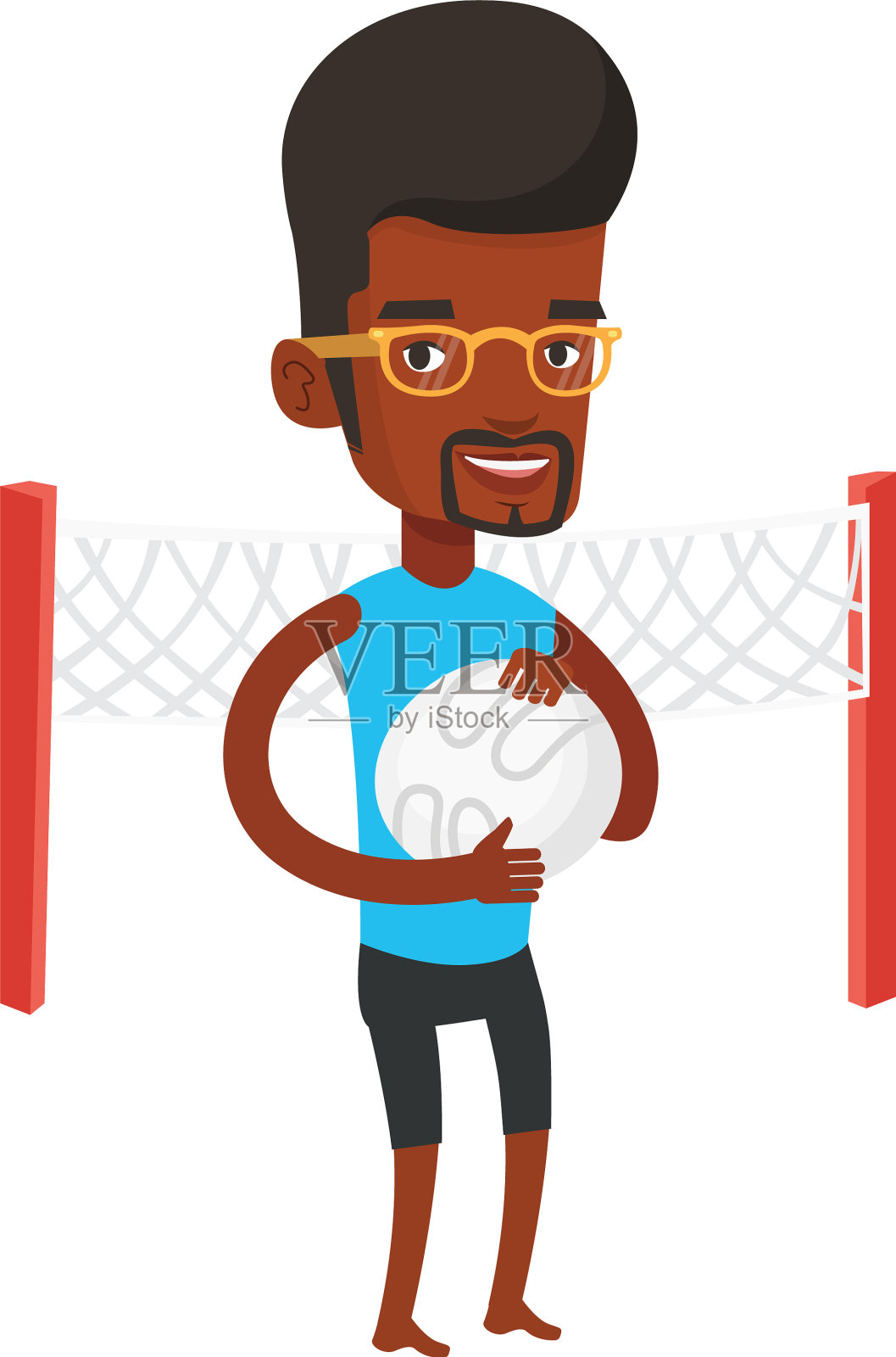 沙滩排球运动员设计元素图片