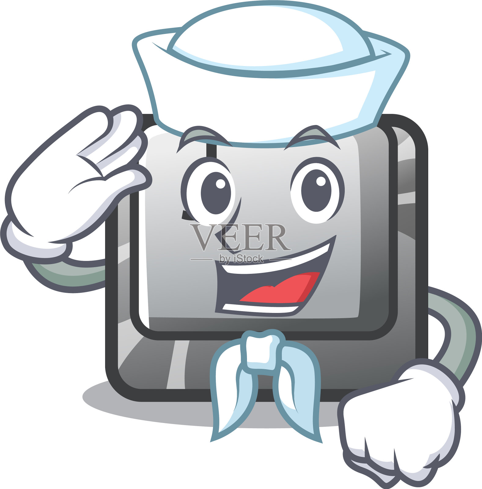 卡通电脑上安装了水手按钮j设计元素图片