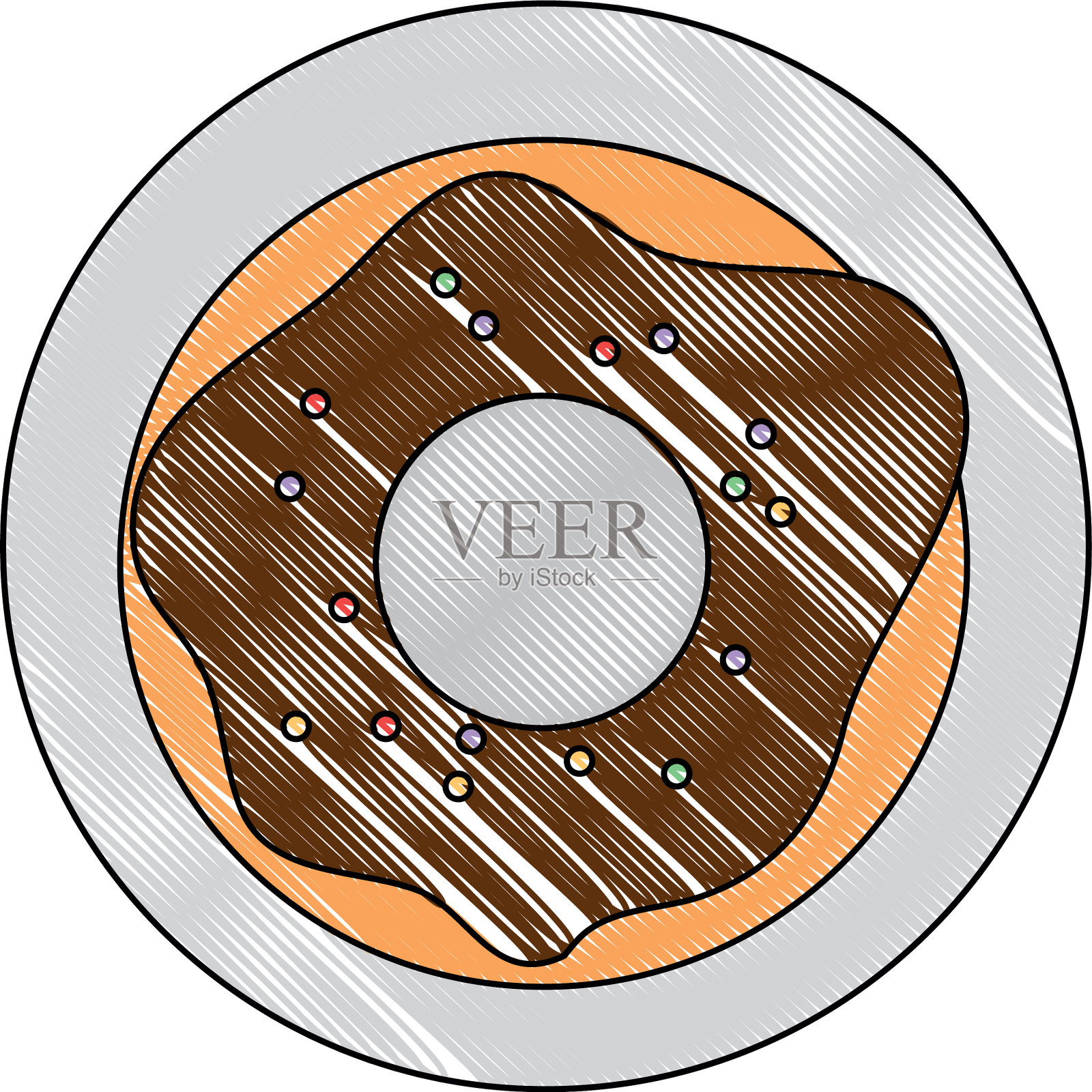 盘中的甜甜圈设计元素图片