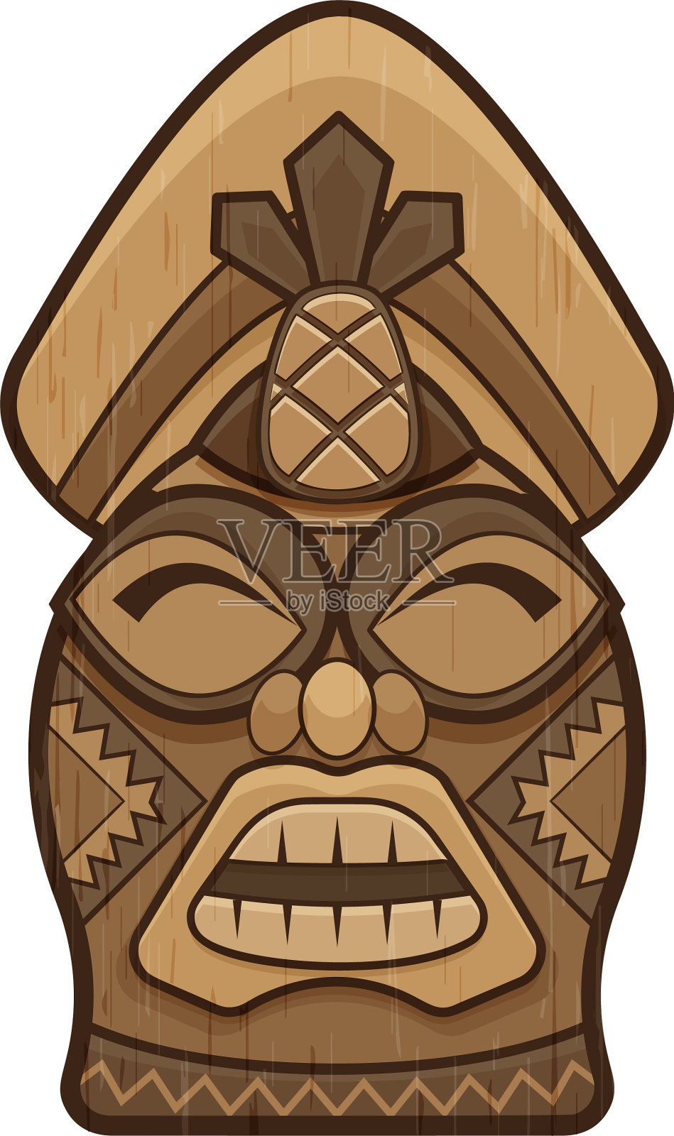 提基偶像雕像卡通风格的图标设计元素图片