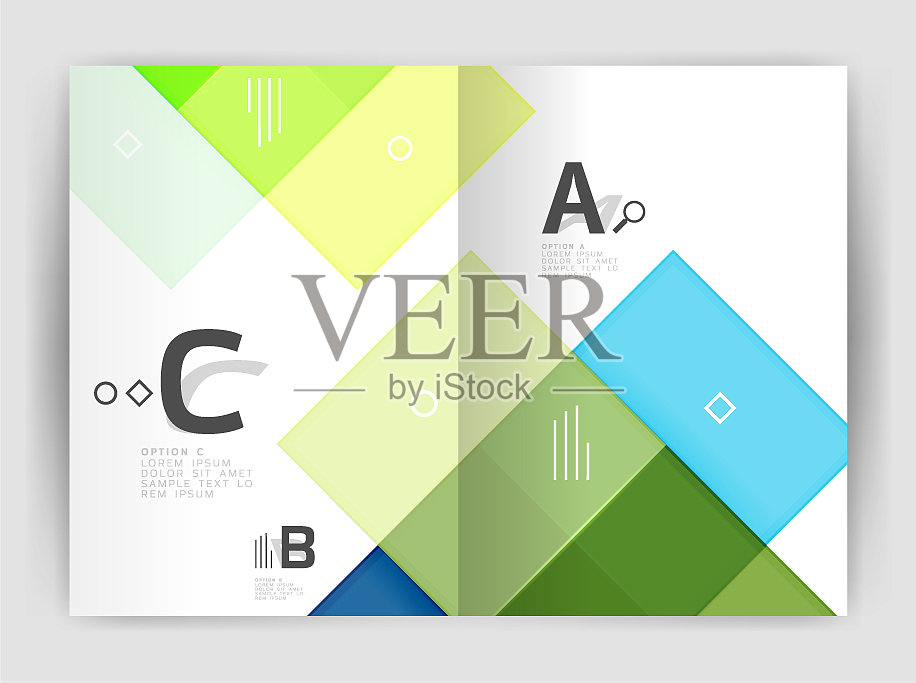 现代几何a4传单宣传册设计模板素材