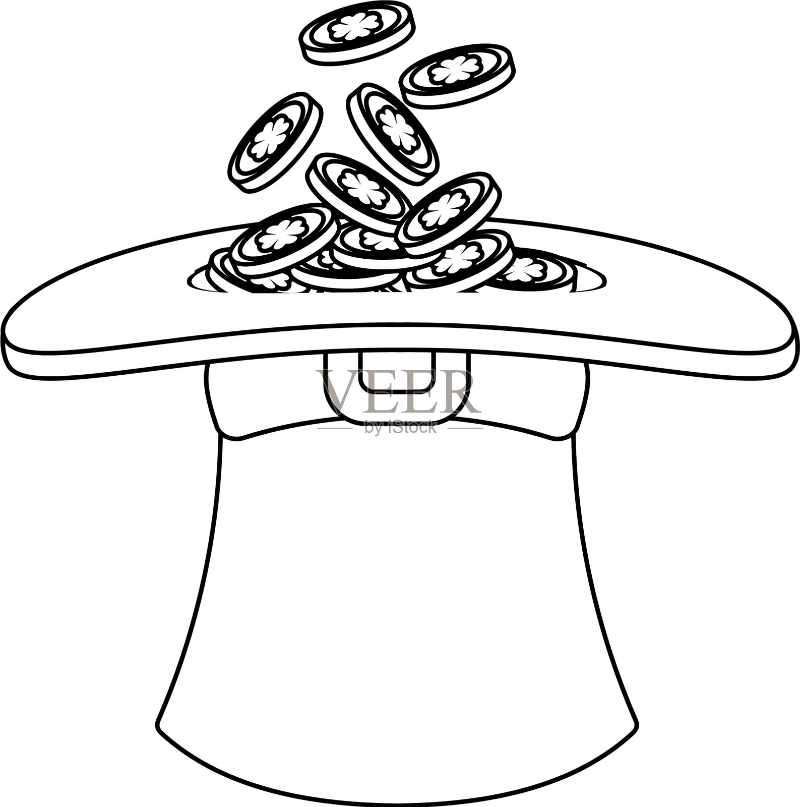 圣帕特里克节漫画设计元素图片