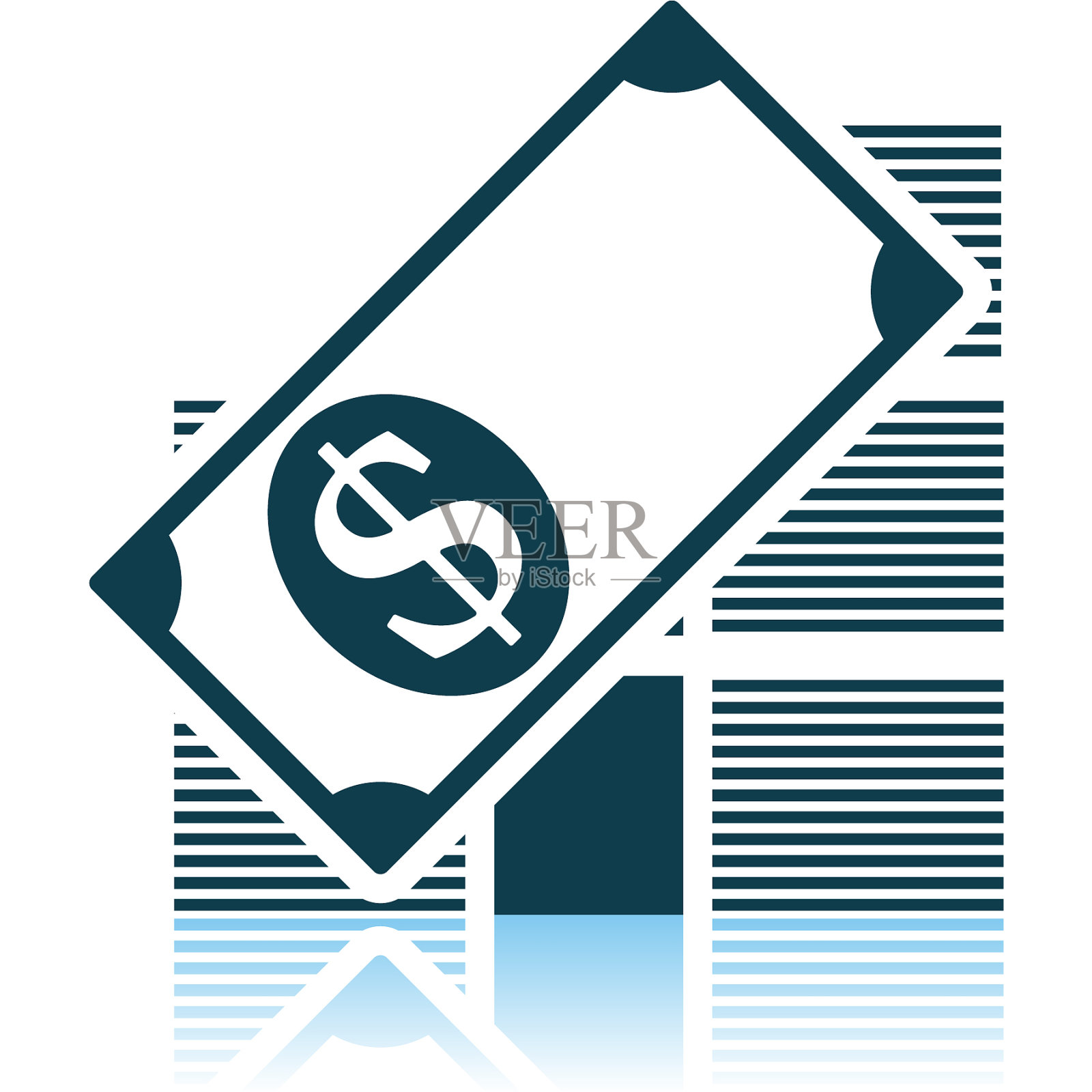 钞票堆图标设计元素图片