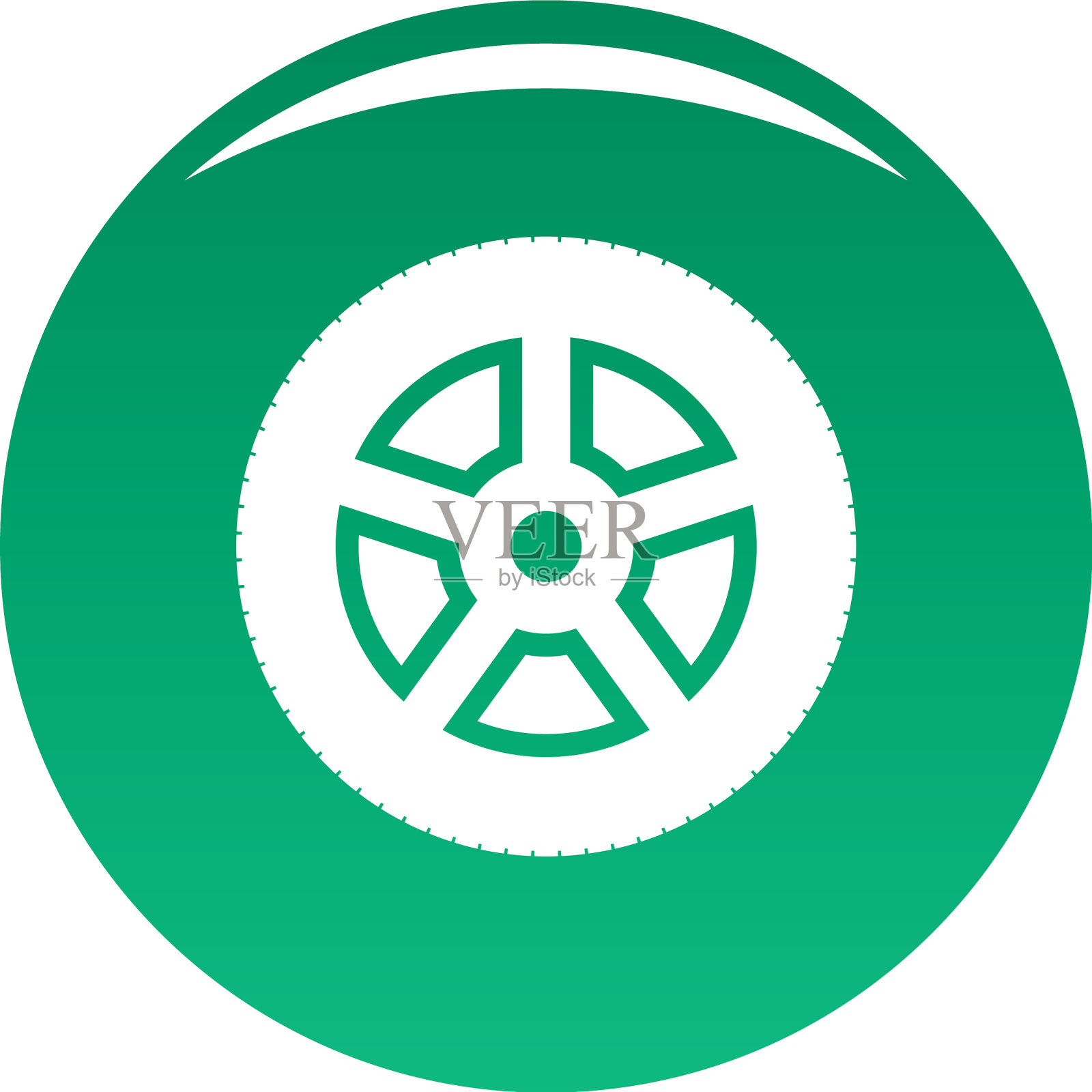 轮绿色图标设计元素图片