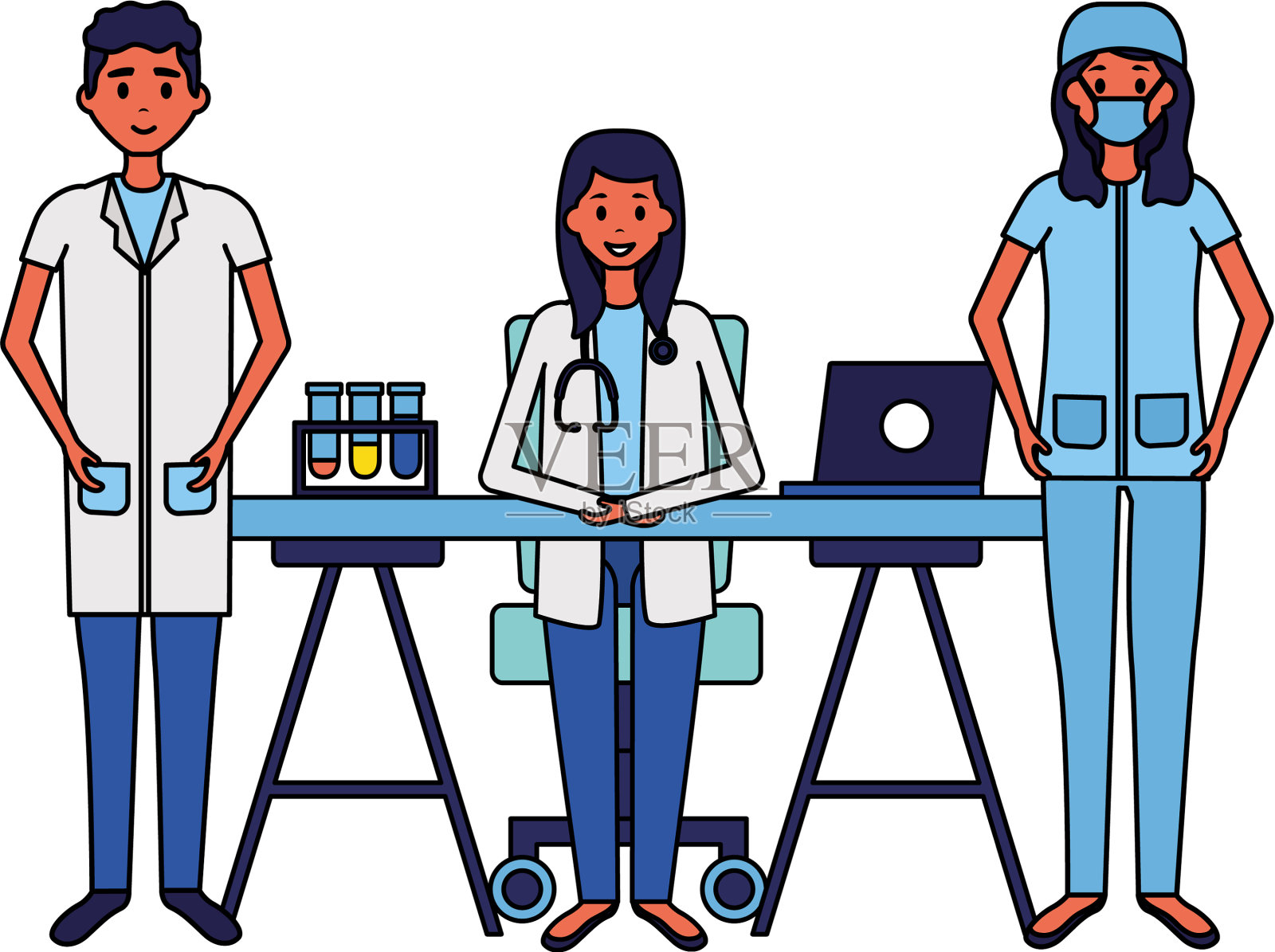 医生人员设备设计元素图片