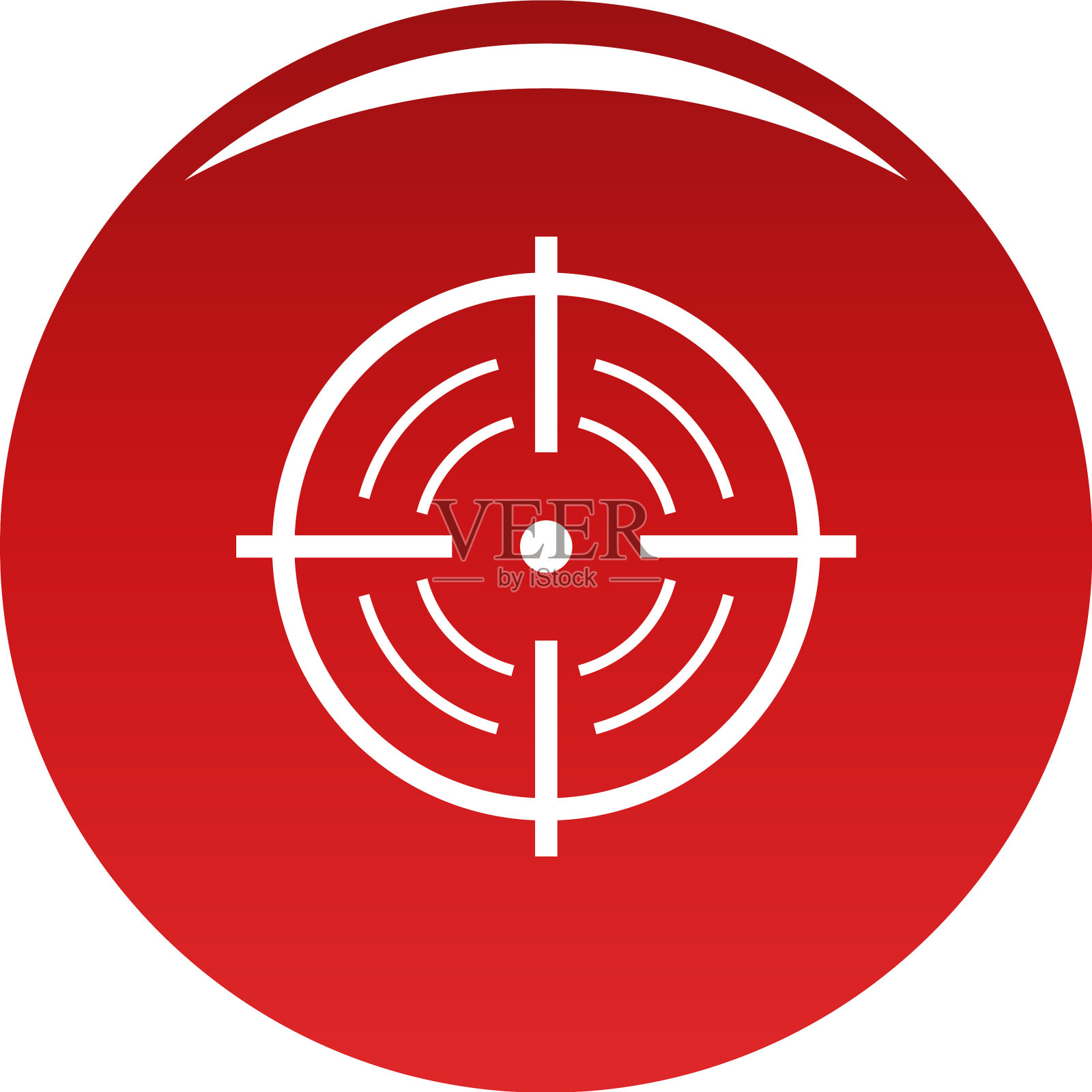后瞄准器图标红色设计元素图片