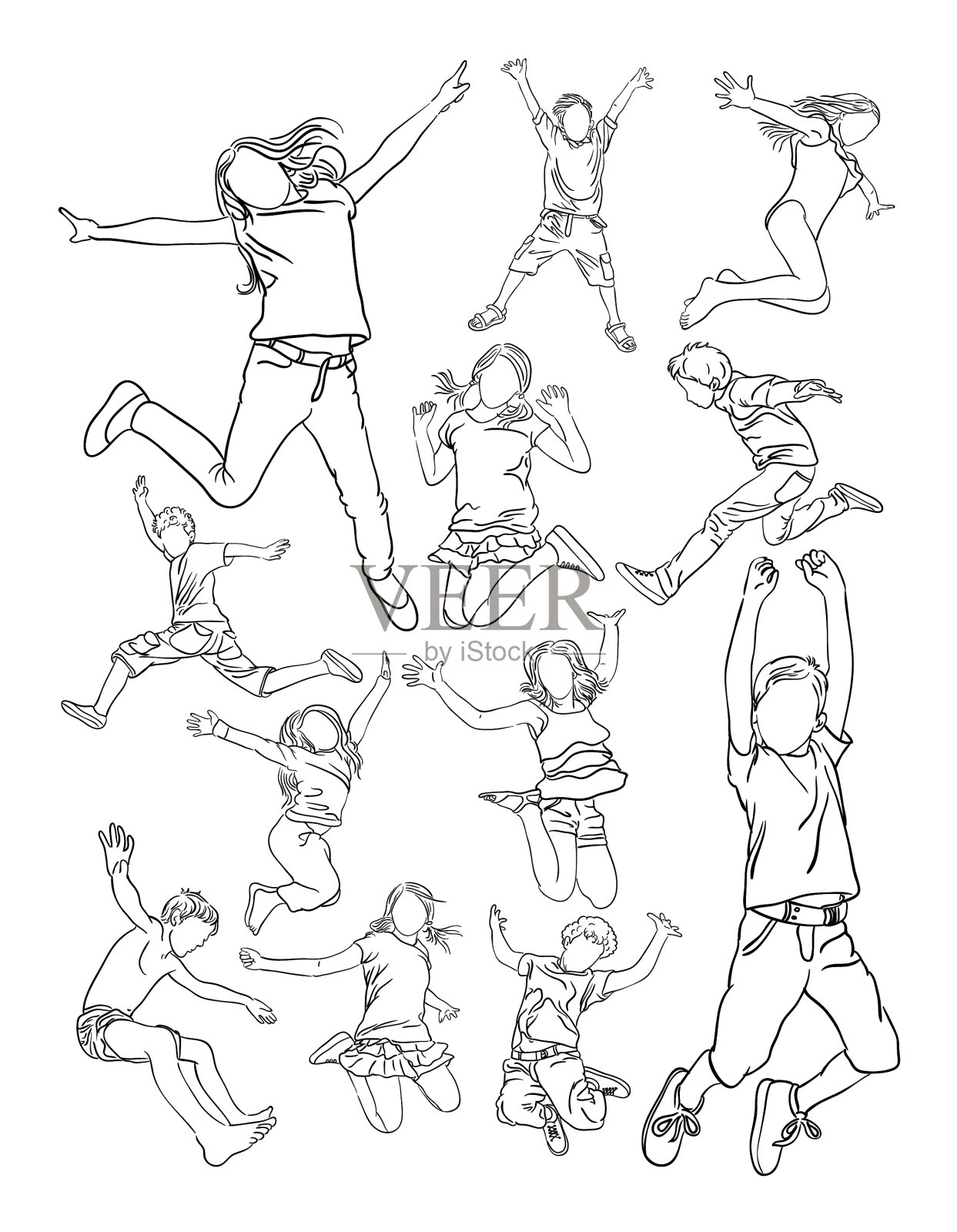 儿童跳线艺术设计元素图片