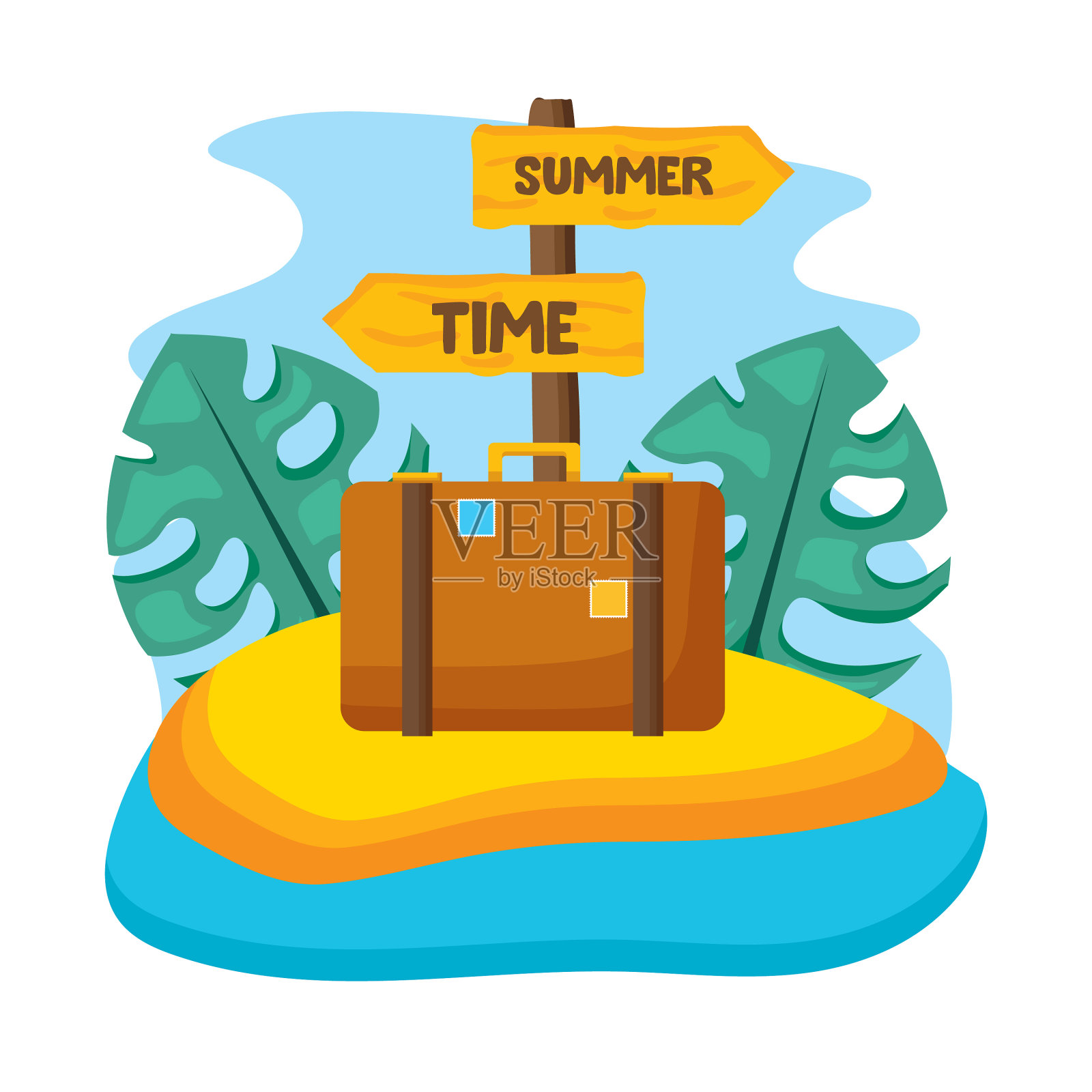 夏天的节日设计元素图片