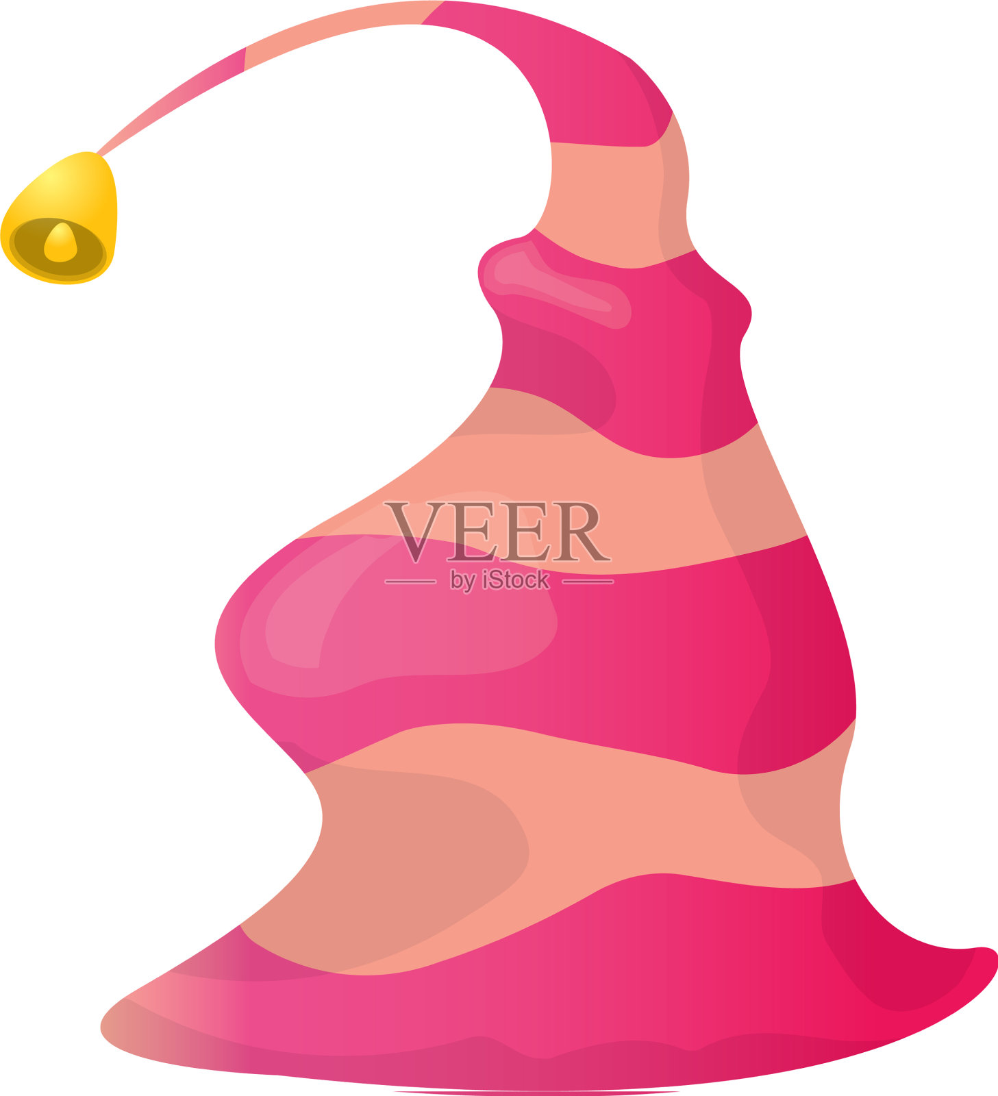 时髦的粉红色剥离卡通圣诞小精灵设计元素图片