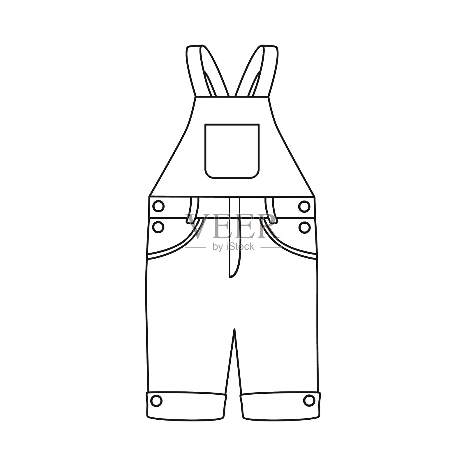 设计连体衣和幼儿标志集图标素材