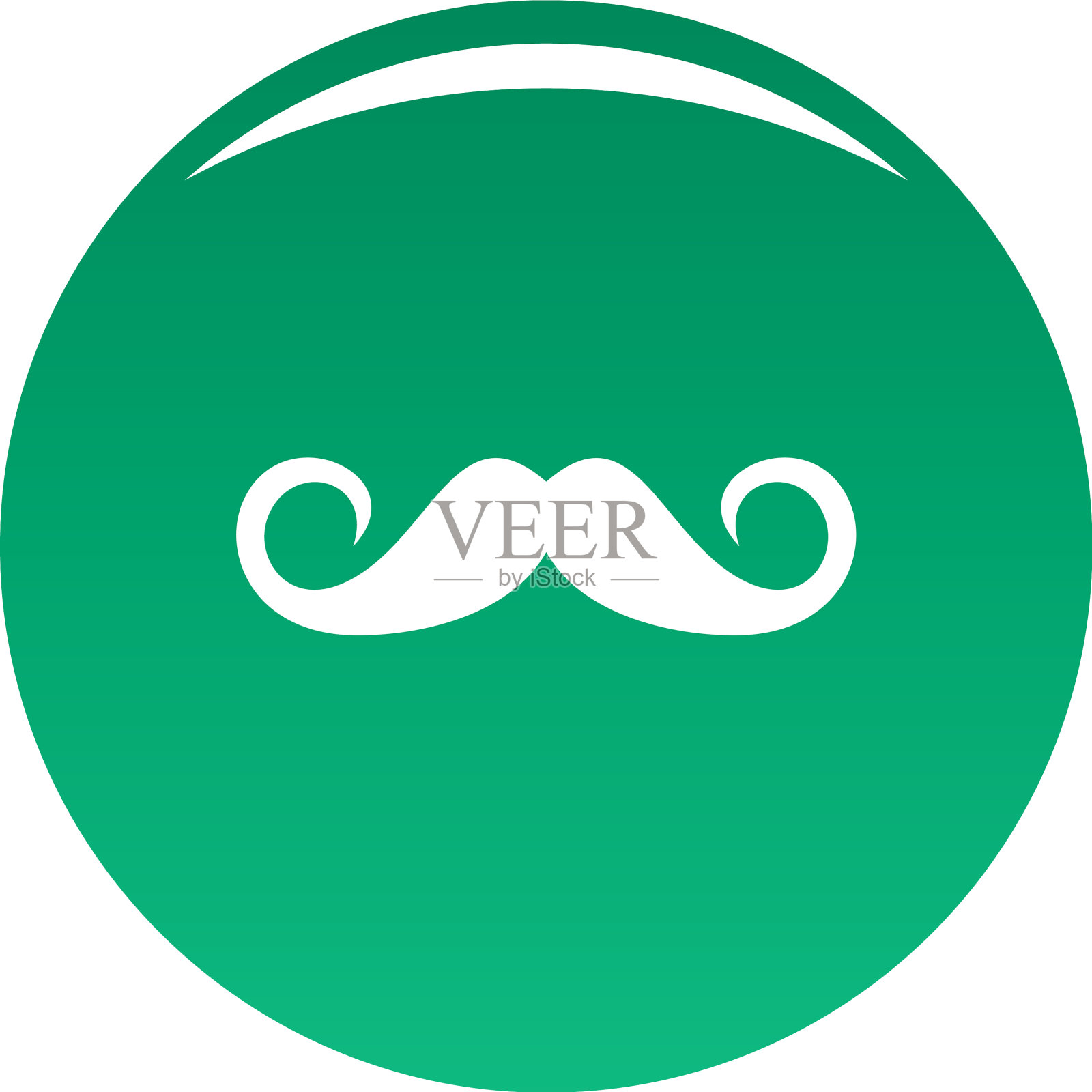 人胡子图标绿色设计元素图片