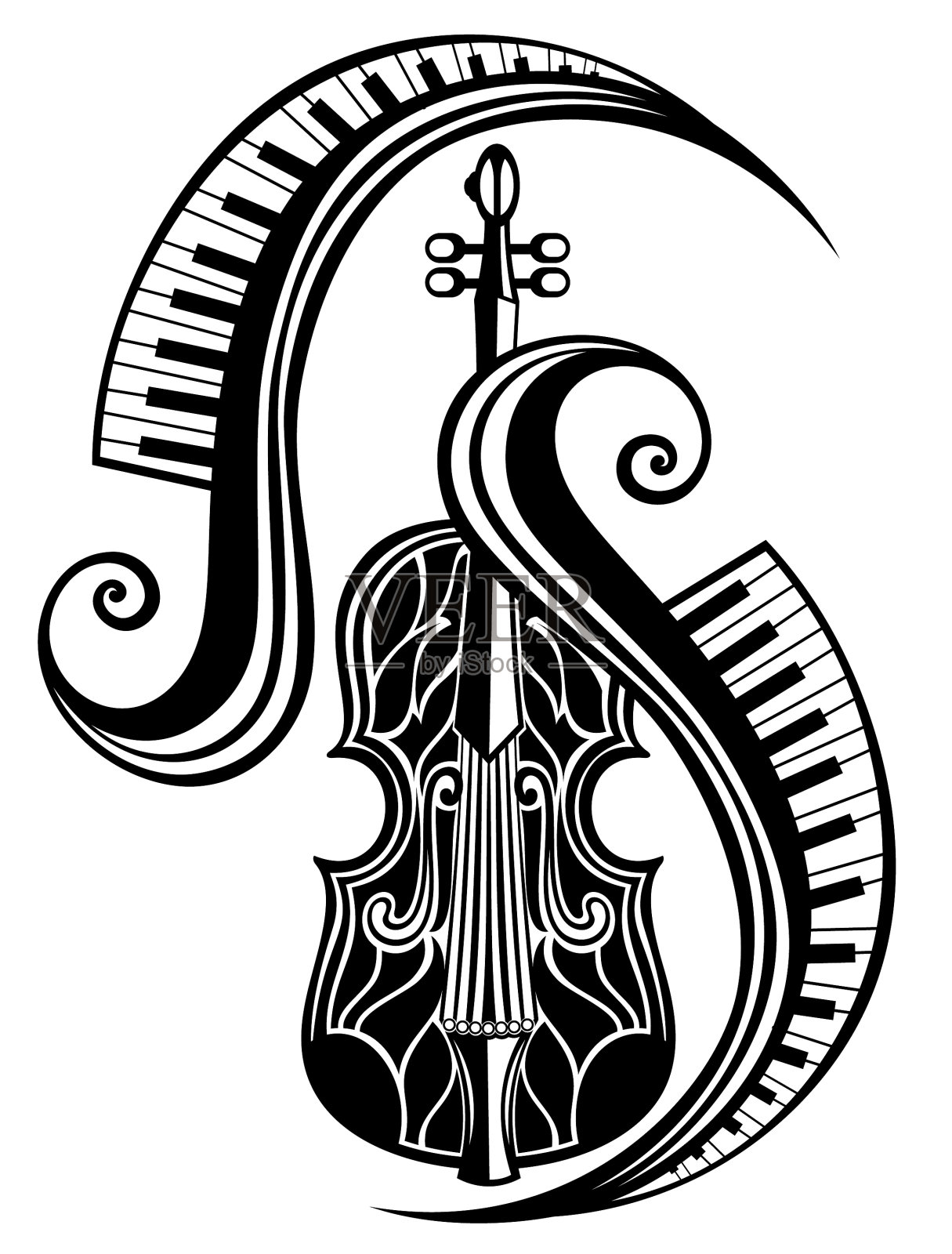 图标的小提琴设计元素图片