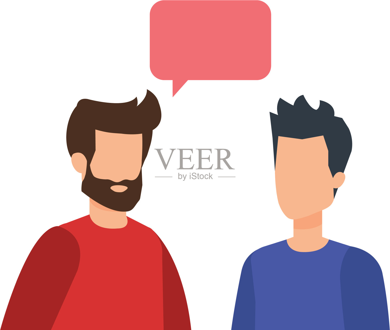 两个说话泡泡的男人设计元素图片
