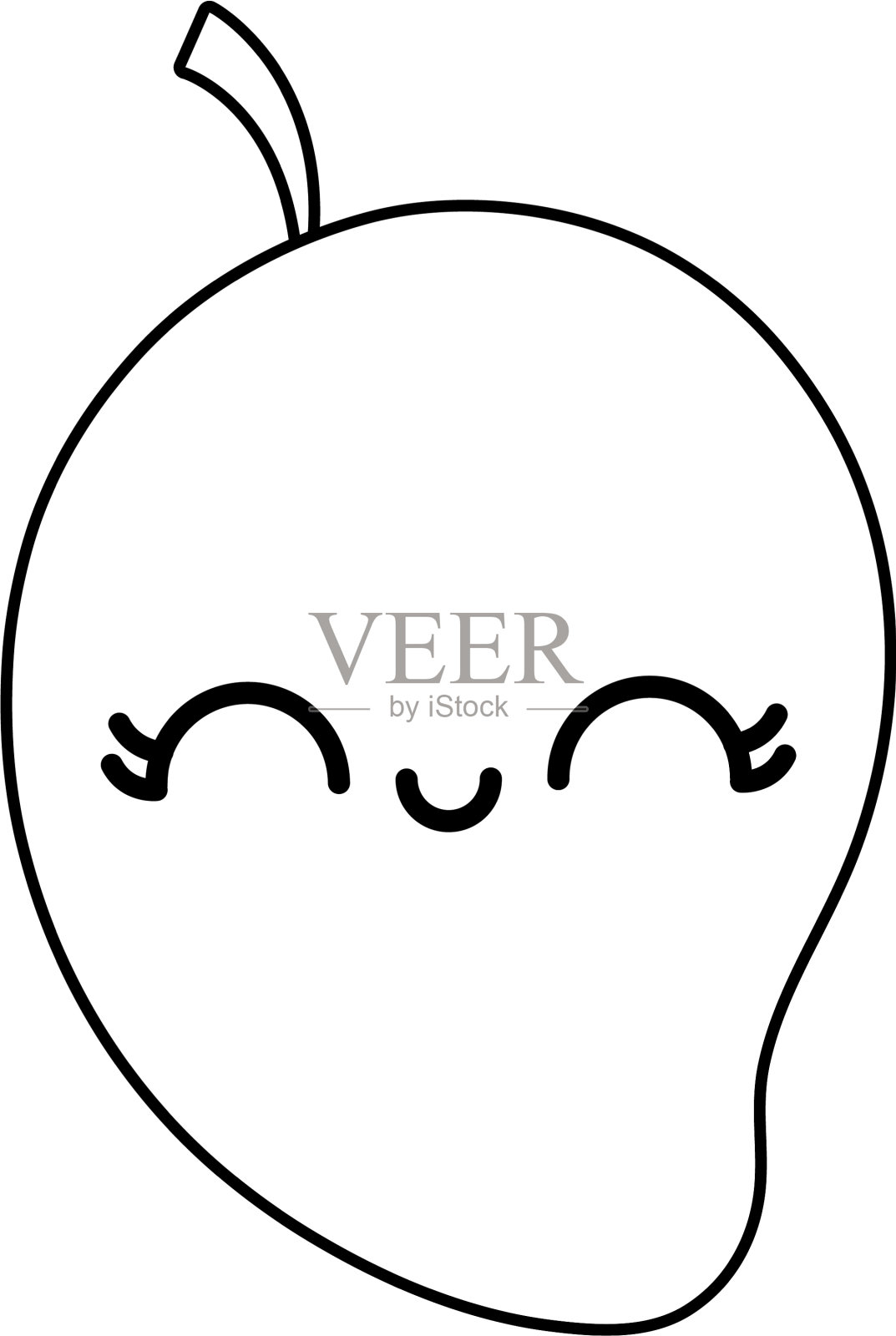 芒果水果可爱的性格设计元素图片