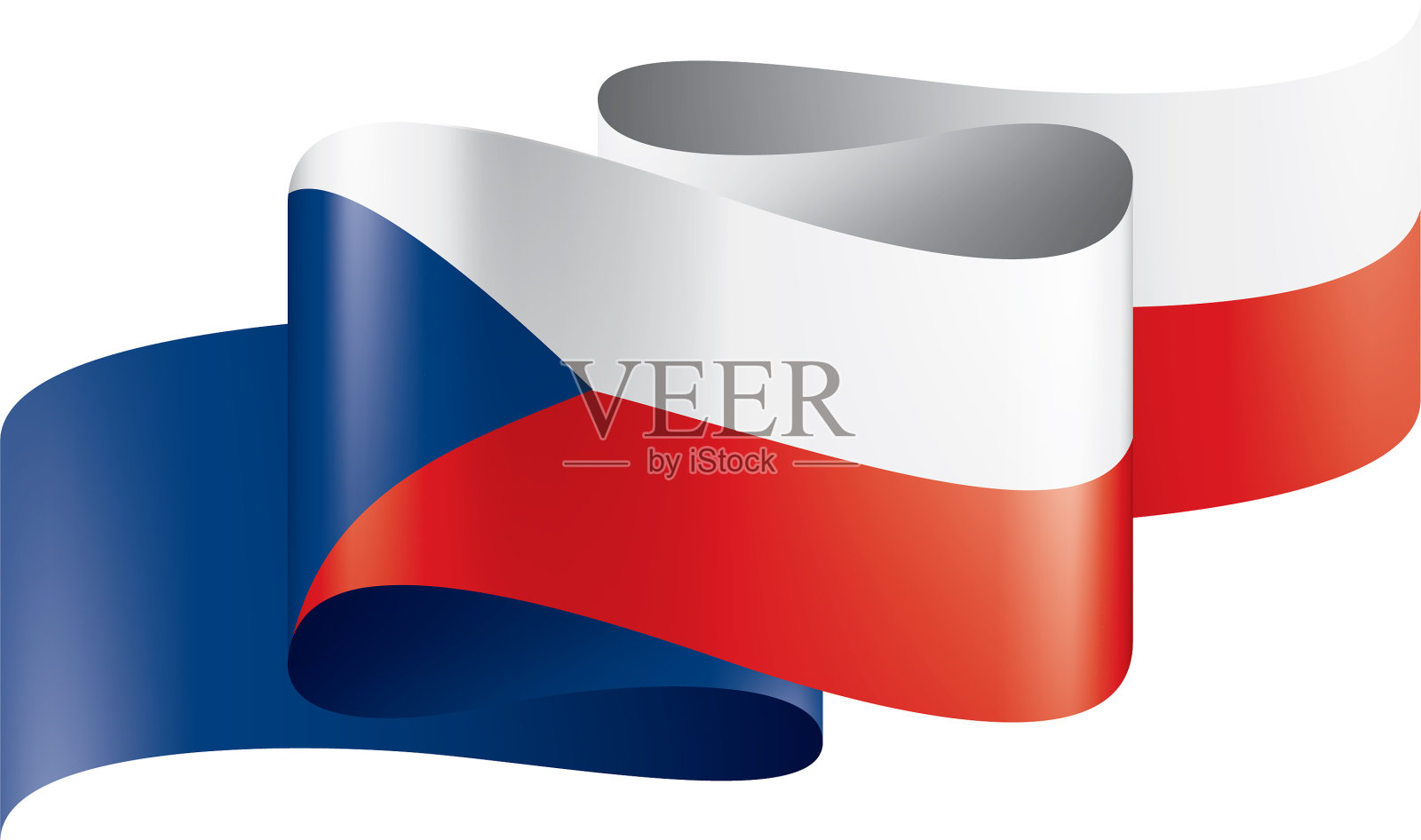 捷克国旗上有白色设计元素图片