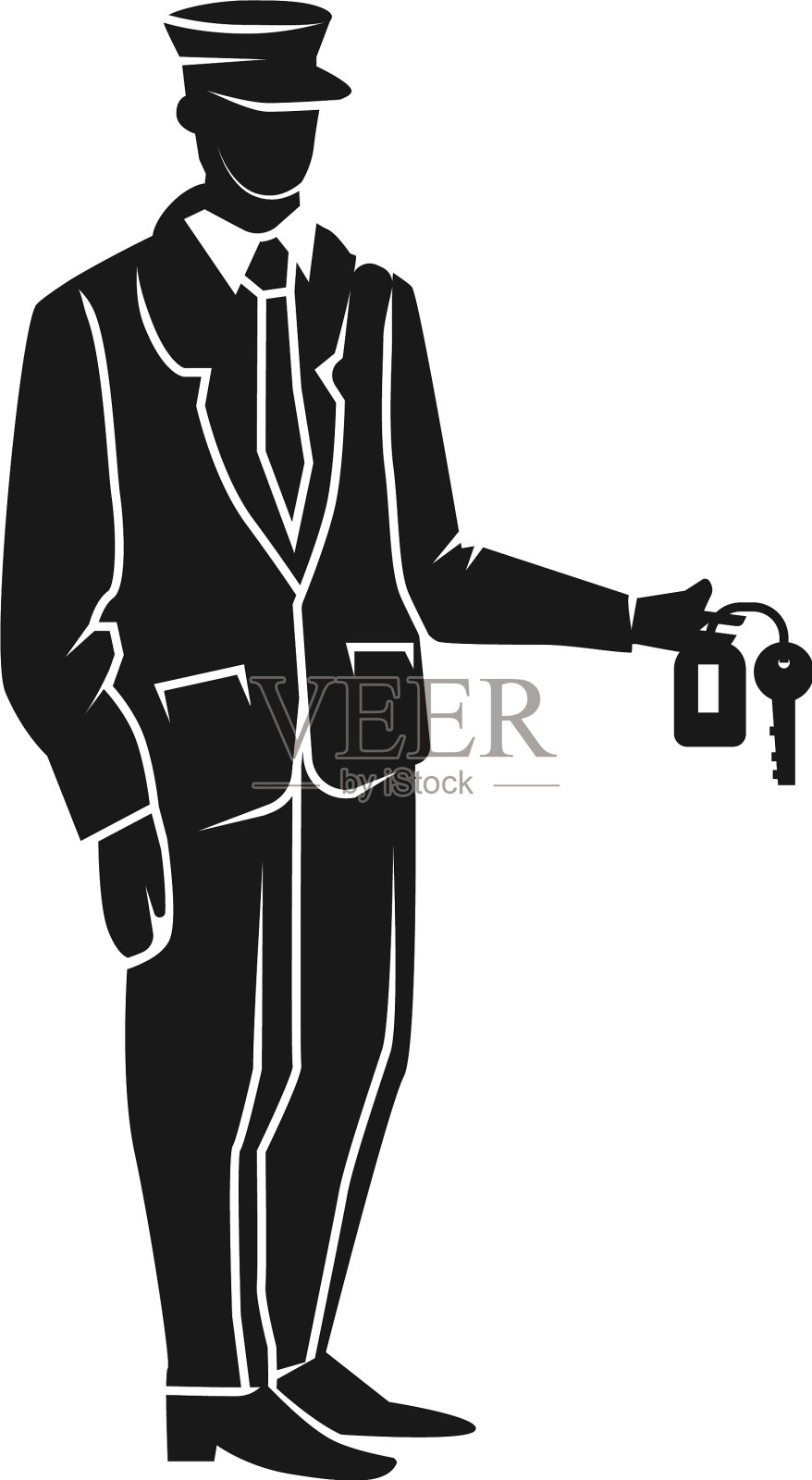 代客手键图标风格简单设计元素图片