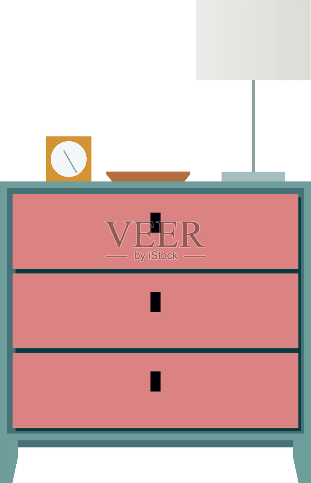 颜色标明梳妆台设计元素图片