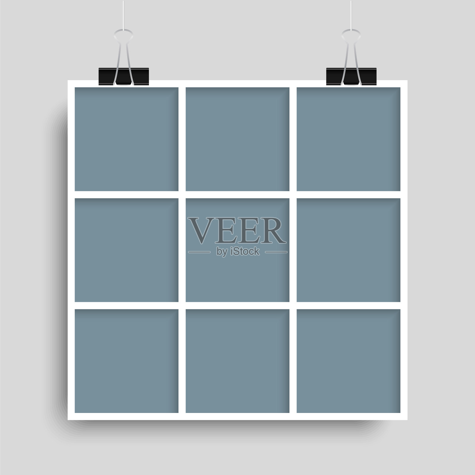 拼贴九帧照片组成图像设计模板素材