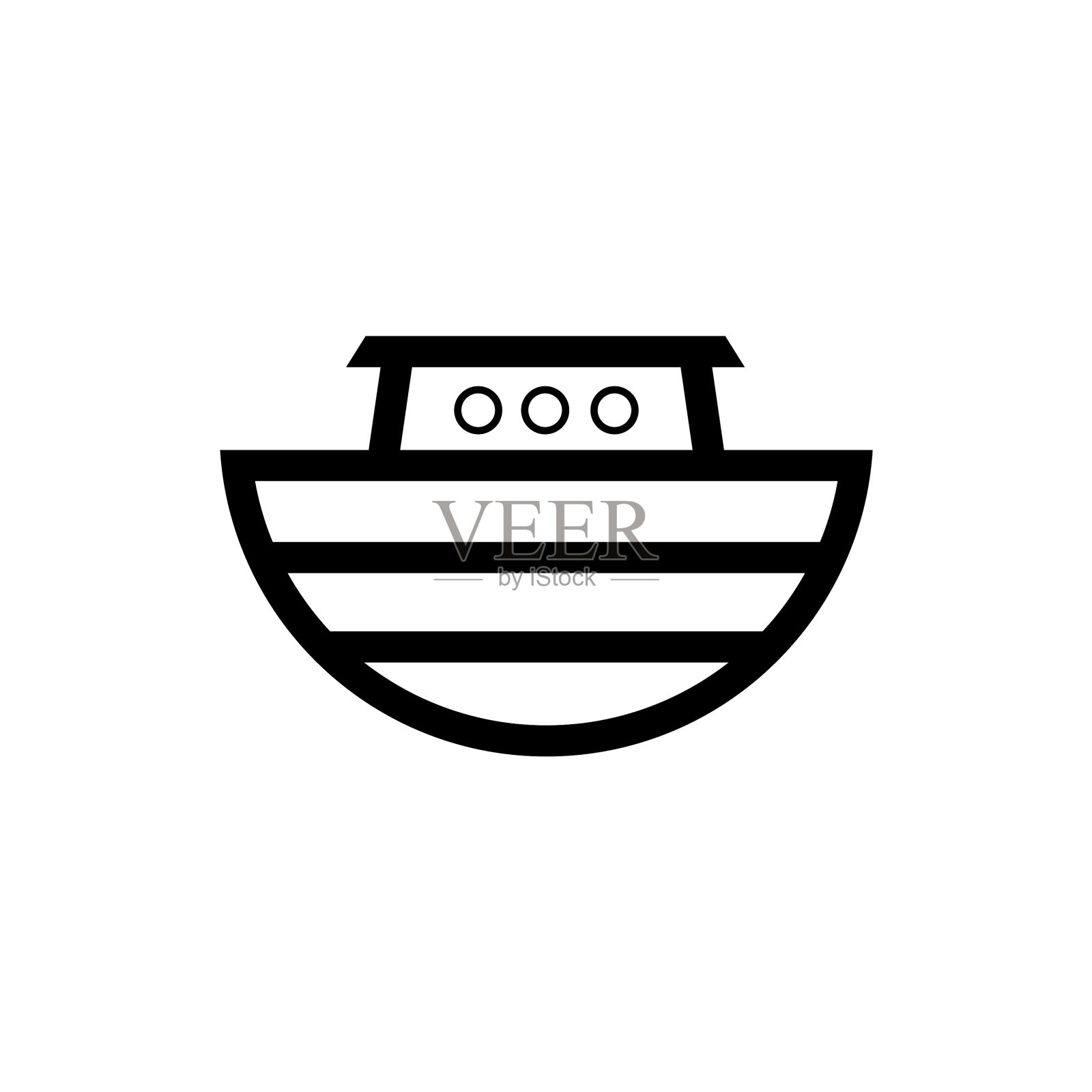 圣经中的诺亚方舟标志图标素材