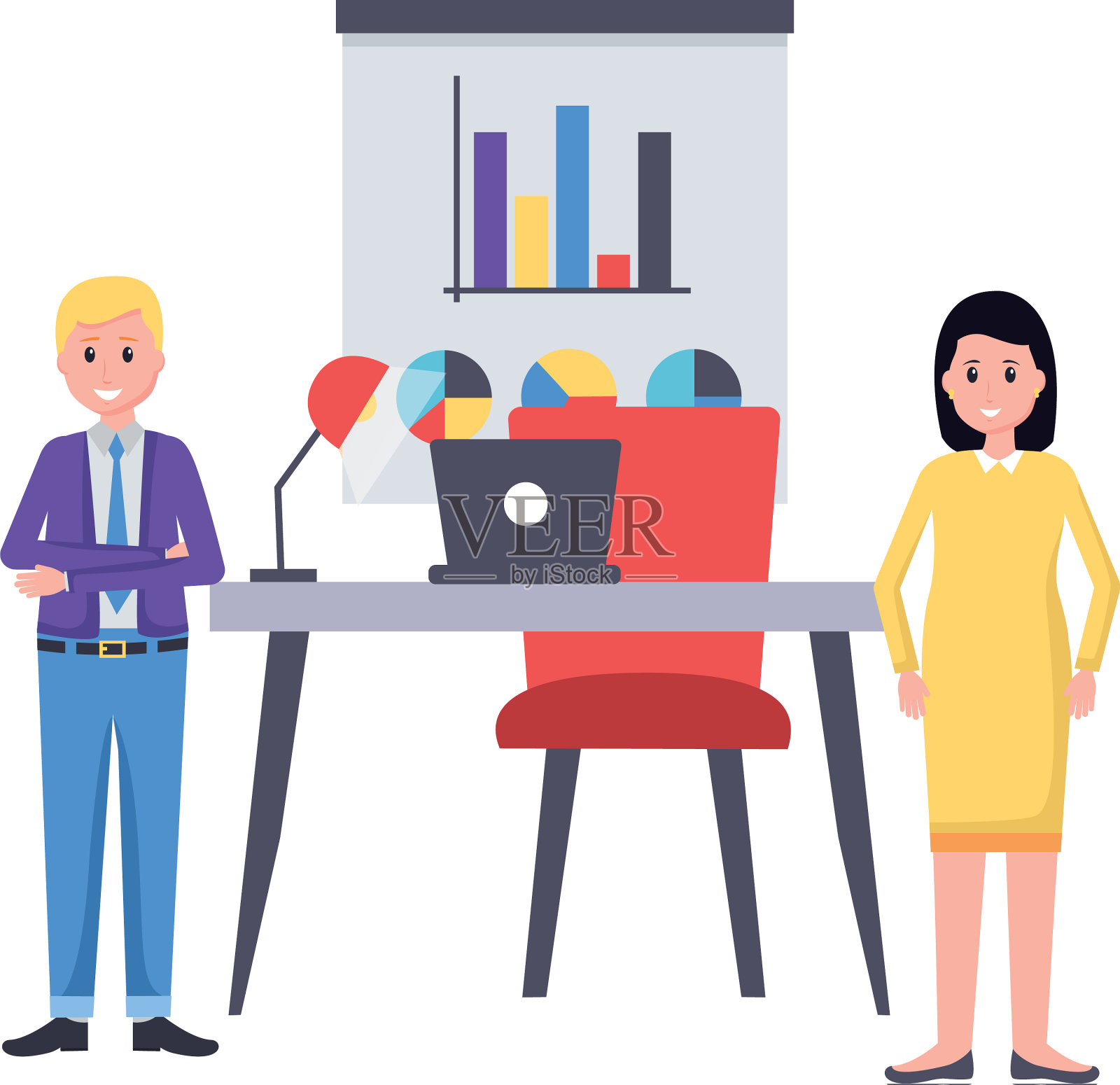 人的办公室工作设计元素图片