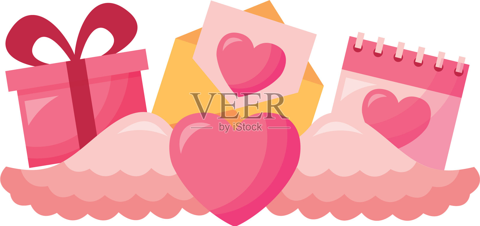 情人节卡片设计元素图片