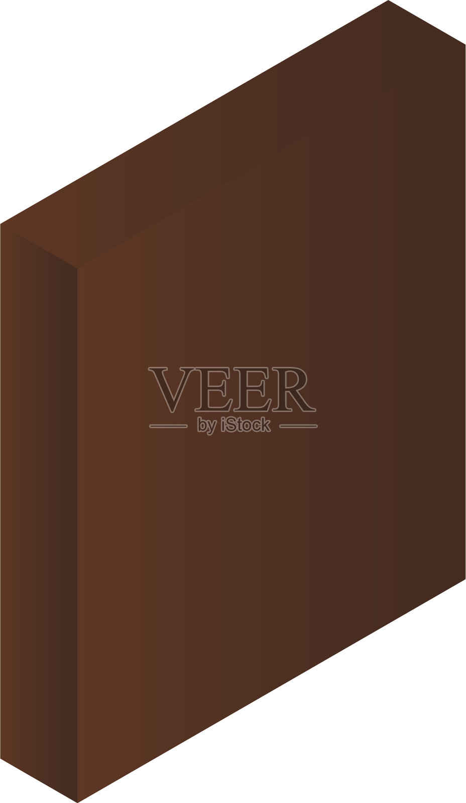 空白棕色方框图标等距样式设计元素图片