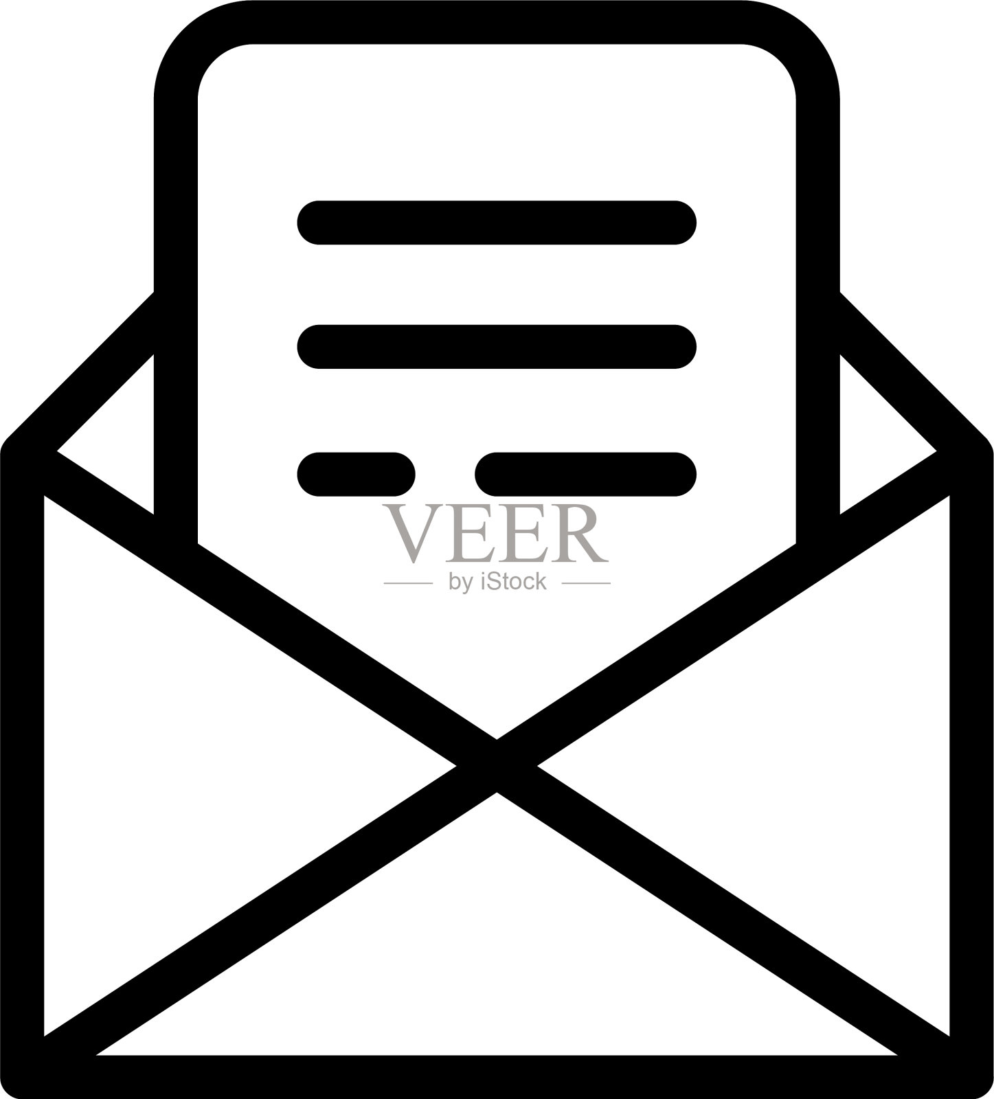 打开电子邮件图标素材