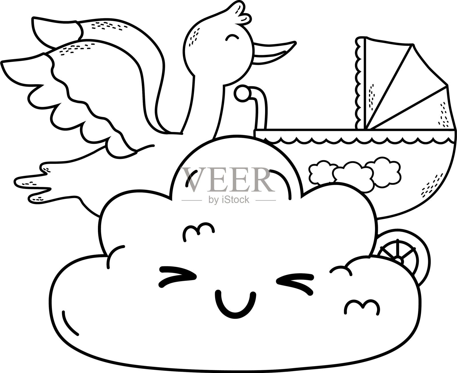 可爱的卡通bashower设计元素图片