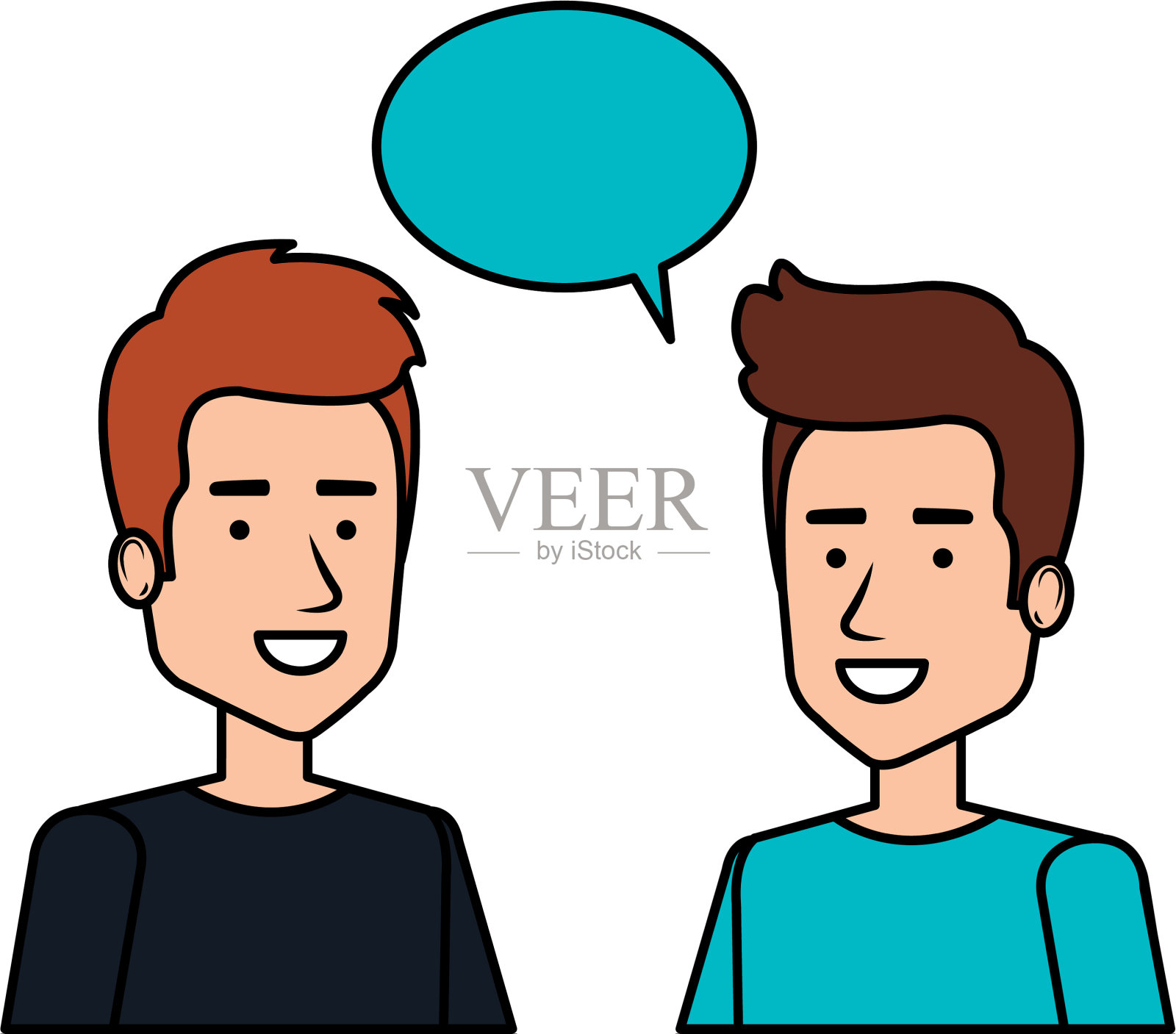 两个说话泡泡的男人设计元素图片