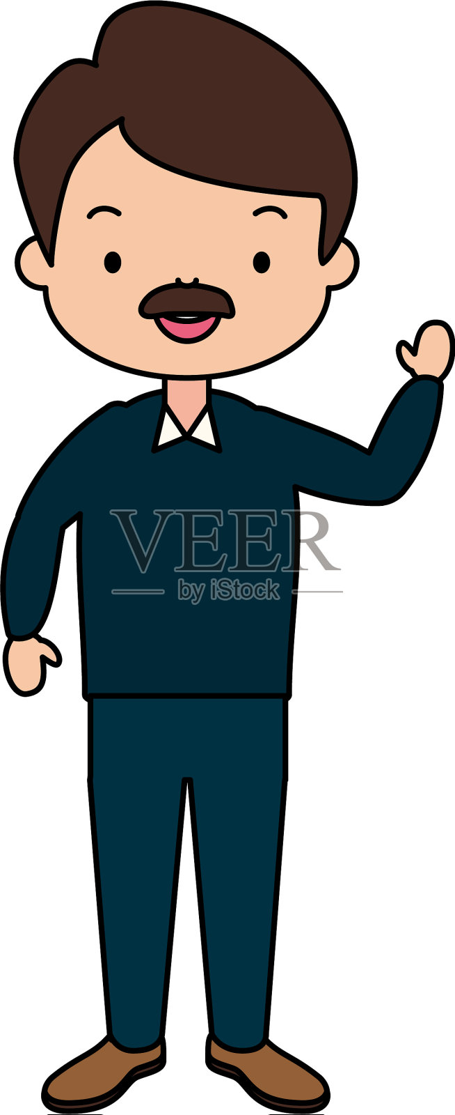 人性格卡通设计元素图片