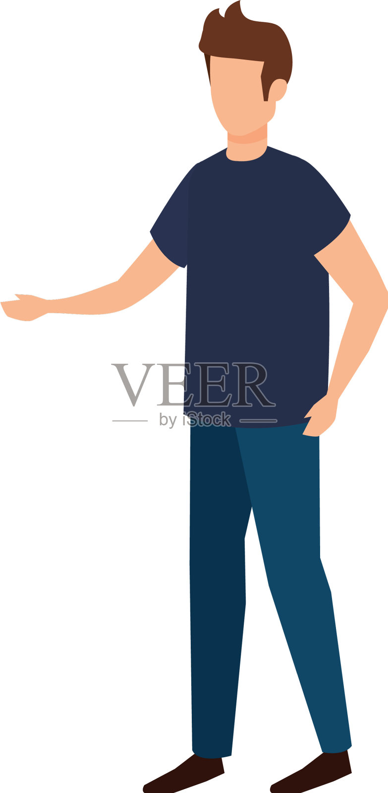 年轻人头像角色设计元素图片